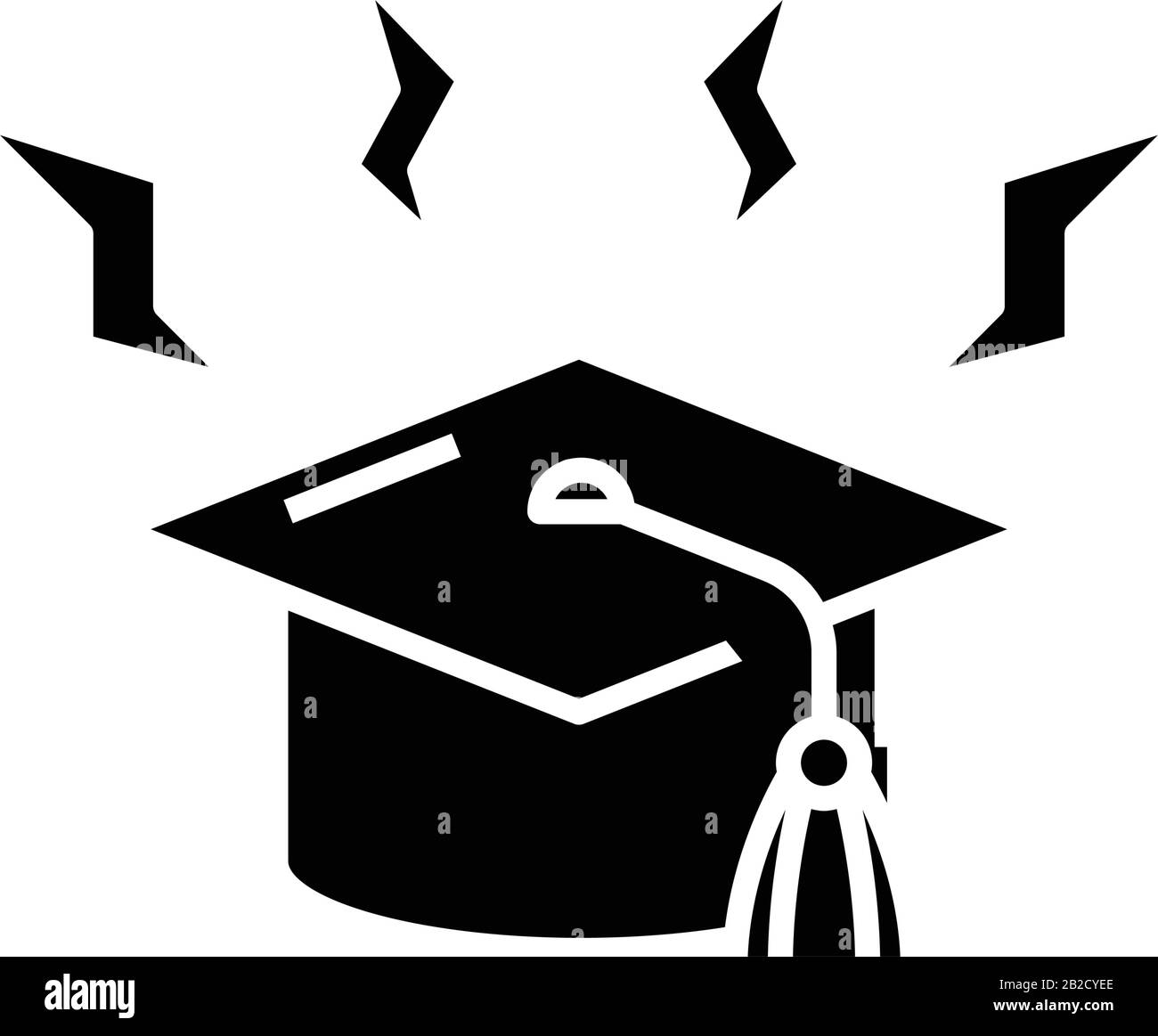 Icône noire de l'esprit d'apprentissage, illustration du concept, symbole plat vectoriel, signe glyphe. Illustration de Vecteur