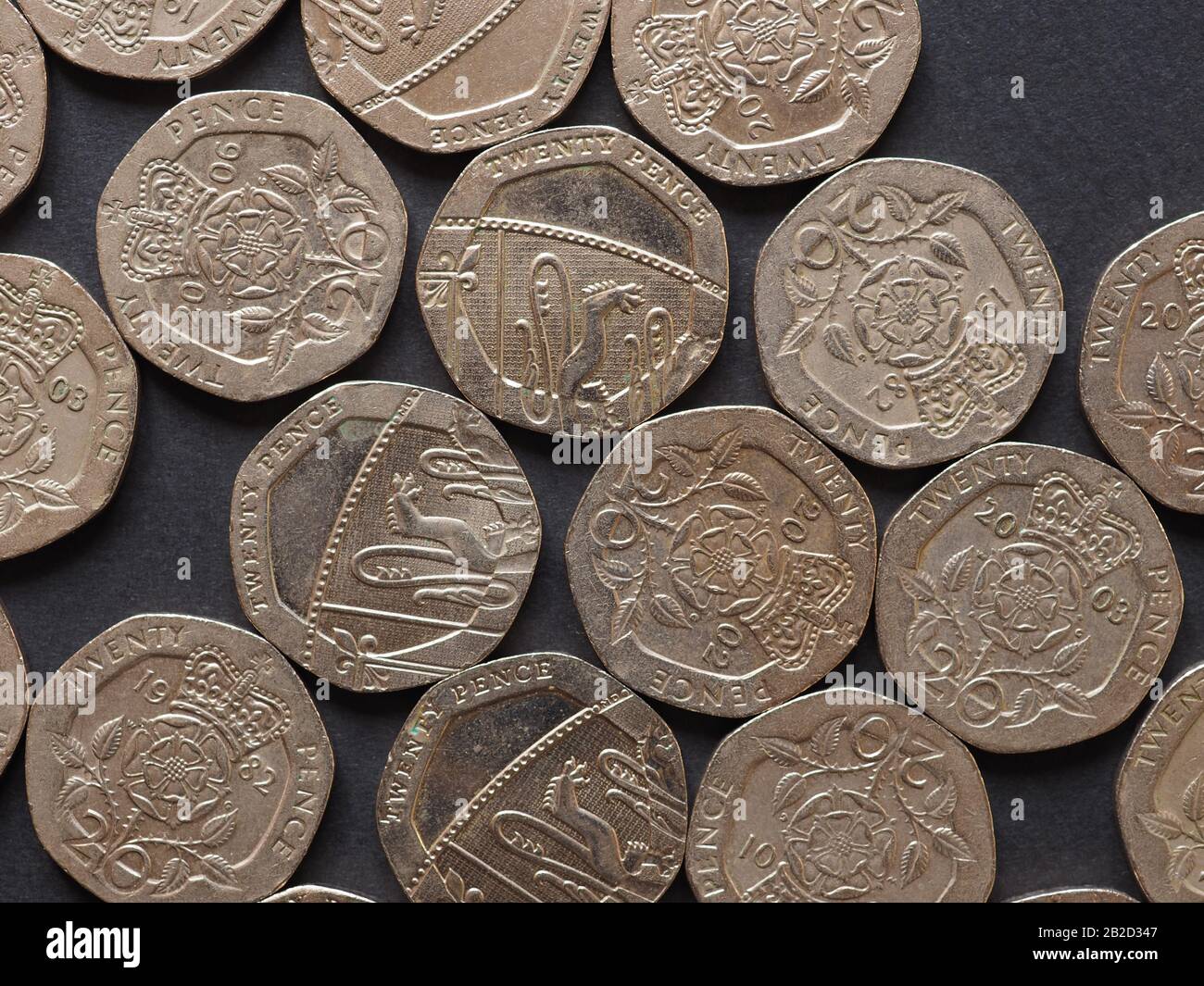 20 pence monnaie (GBP), monnaie du Royaume-Uni Banque D'Images