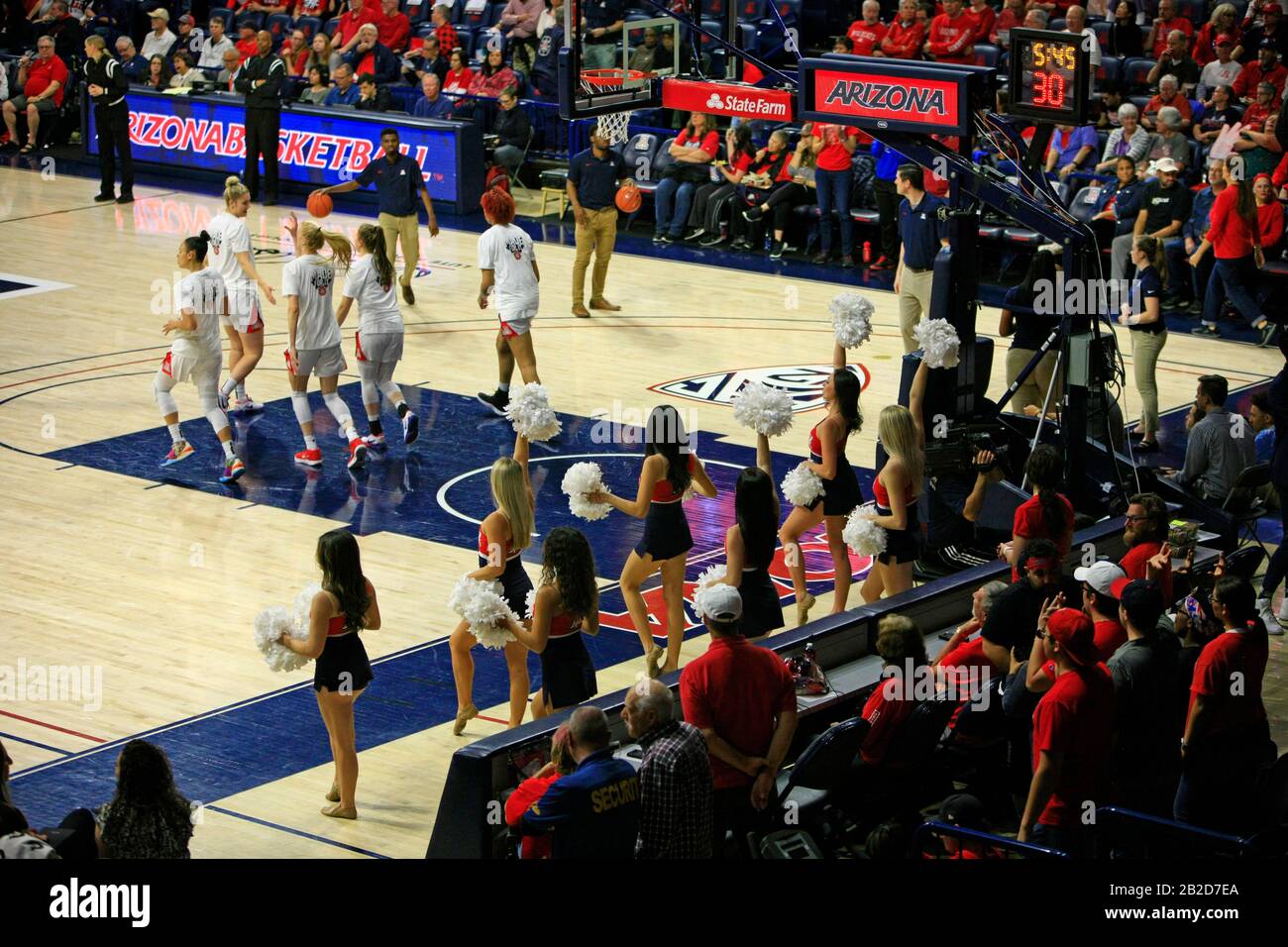 Arizona Vs Stanford Girls University jeu de basket-ball à l'arène de basket-ball UofA Mccale Memorial Center à Tucson AZ Banque D'Images