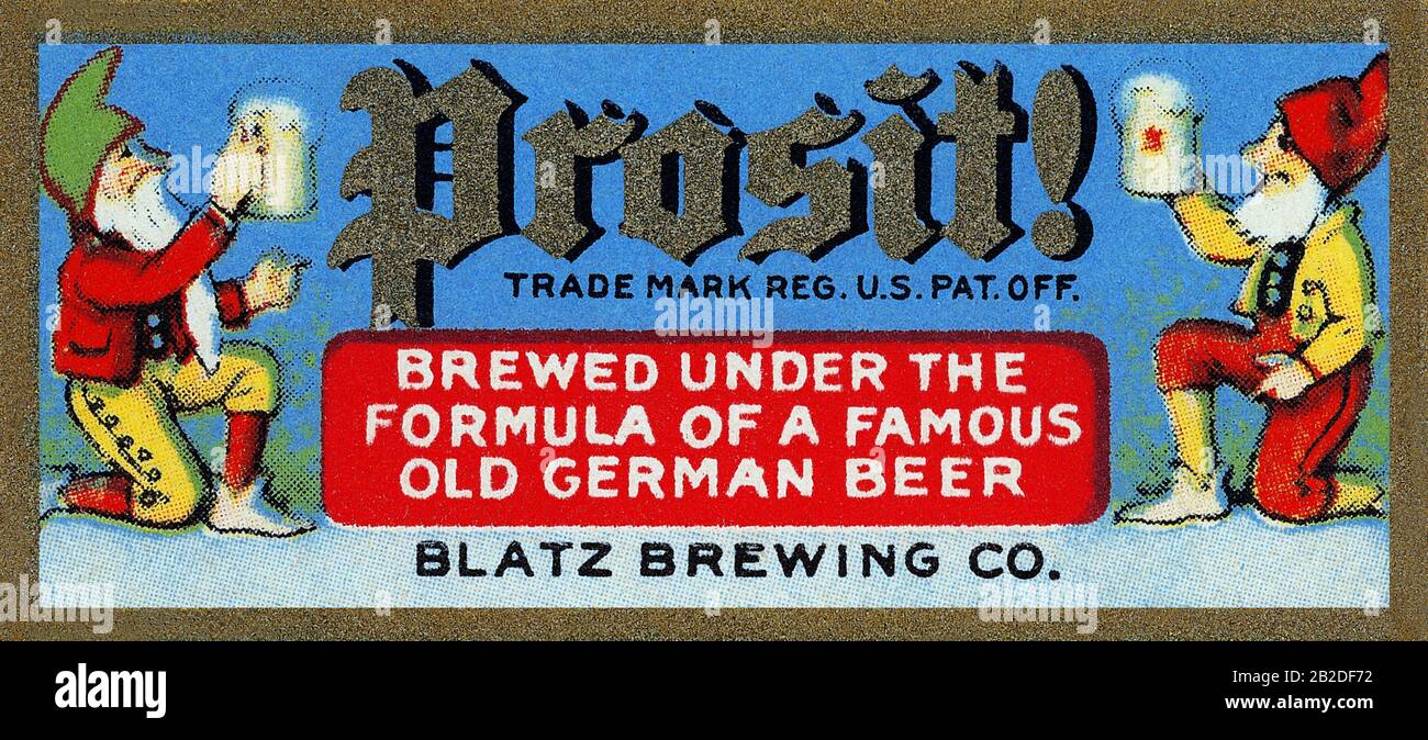 Prosit ! Blatz Brewing Co Banque D'Images
