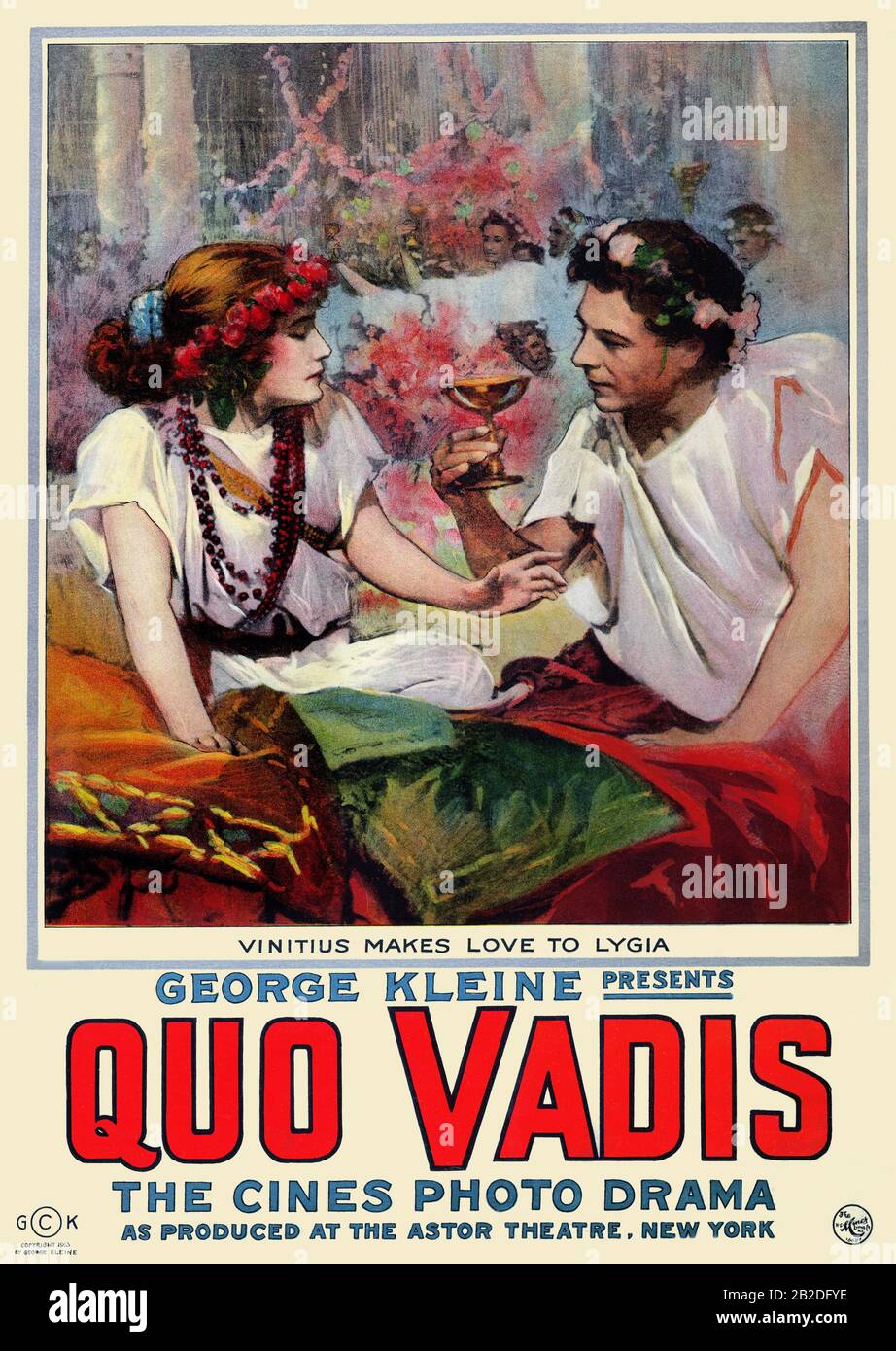 Quo Vadis Vinitius fait l'amour à Lygia Banque D'Images