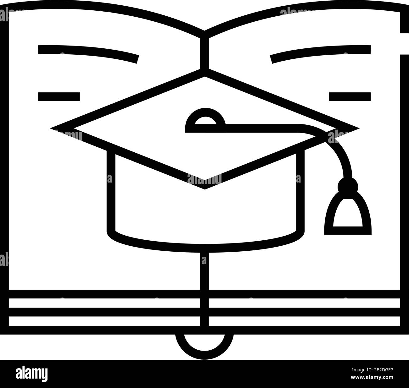 Étude de l'icône de ligne de traitement, du signe de concept, de l'illustration vectorielle de contour, du symbole linéaire. Illustration de Vecteur