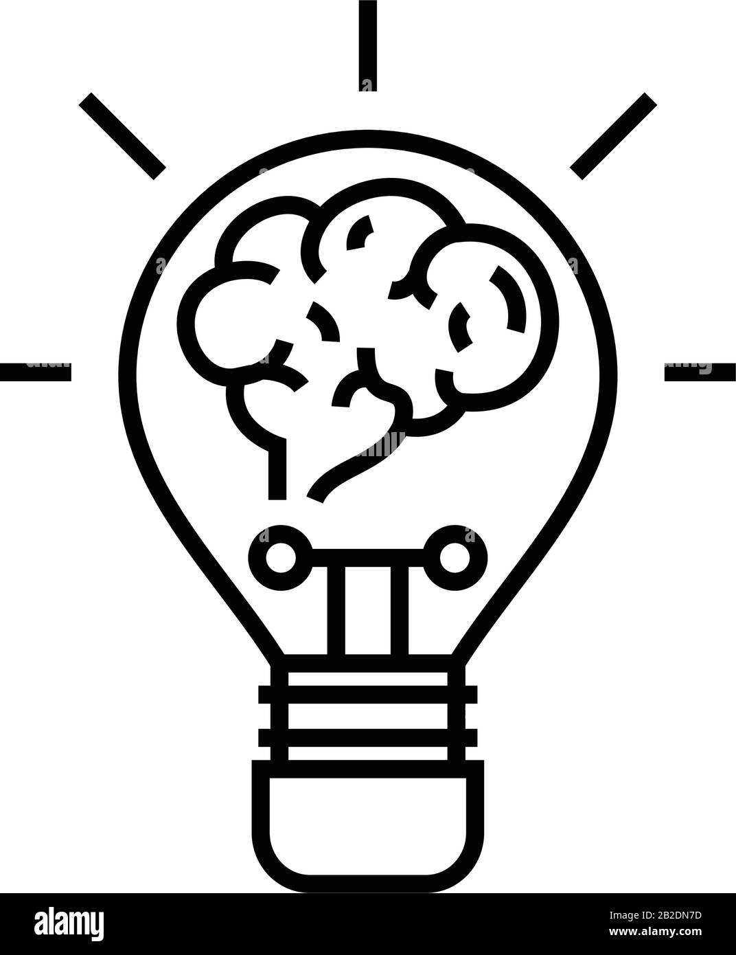 Icône de ligne de décision soudaine, signe de concept, illustration vectorielle, symbole linéaire. Illustration de Vecteur