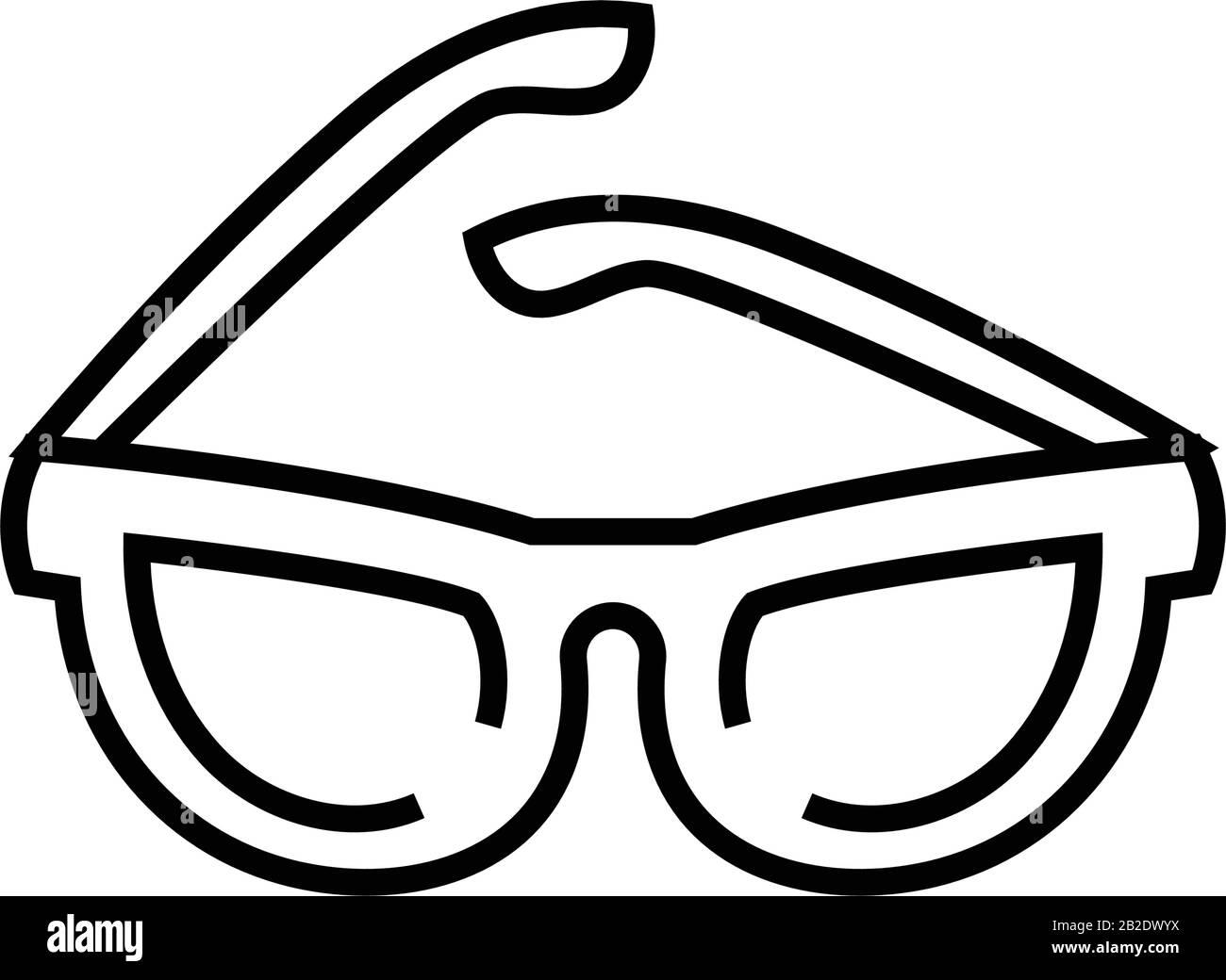 Icône de la ligne des lunettes de soleil, panneau concept, illustration vectorielle, symbole linéaire. Illustration de Vecteur