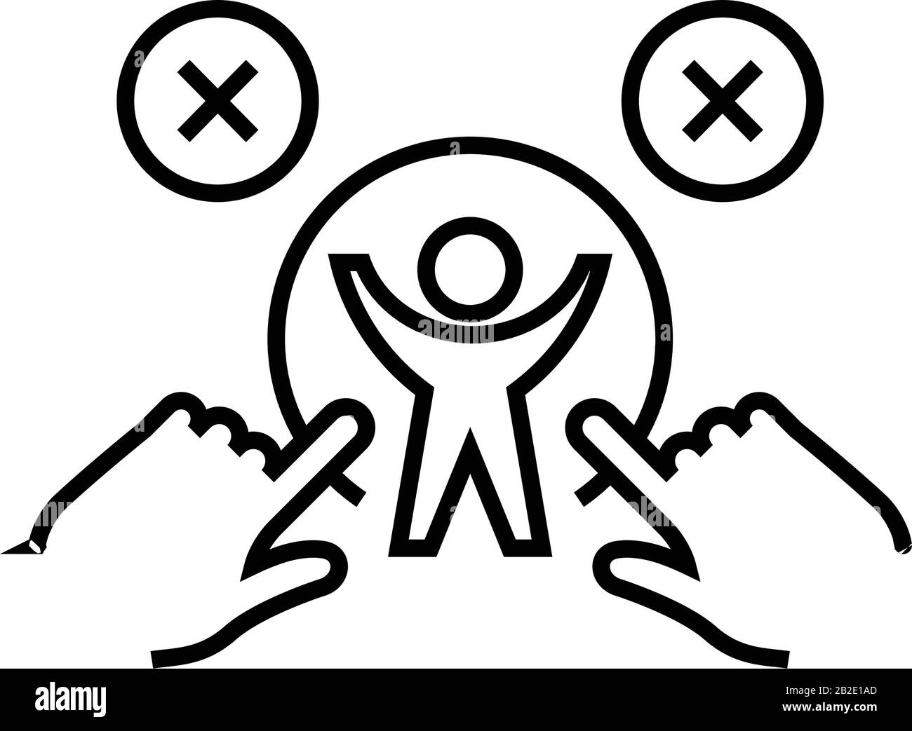 Icône de ligne super-héros, signe concept, illustration vectorielle, symbole linéaire. Illustration de Vecteur