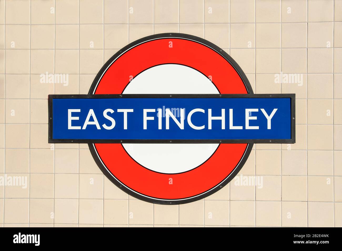 Panneau de métro East Finchley station London Banque D'Images