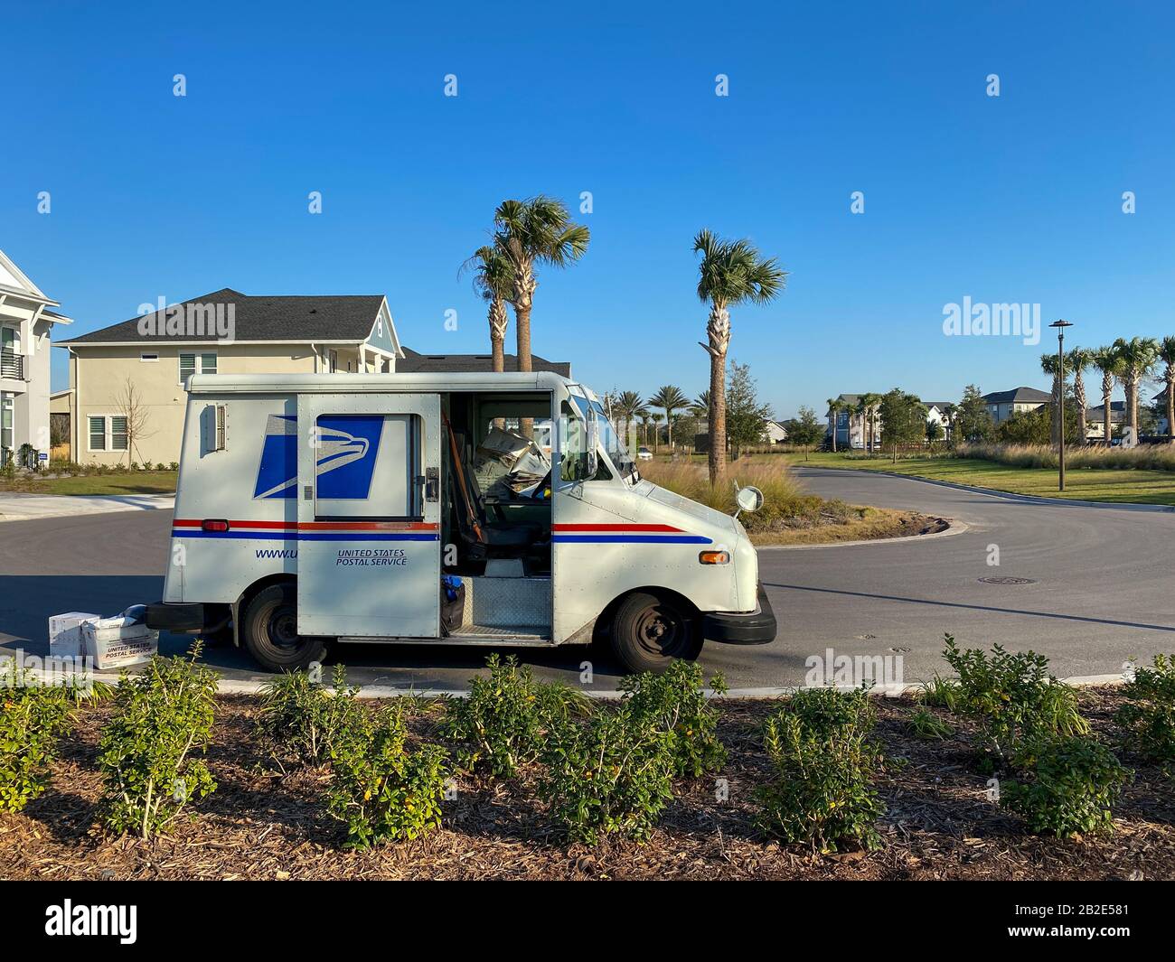 Camion de courrier usps Banque de photographies et d’images à haute