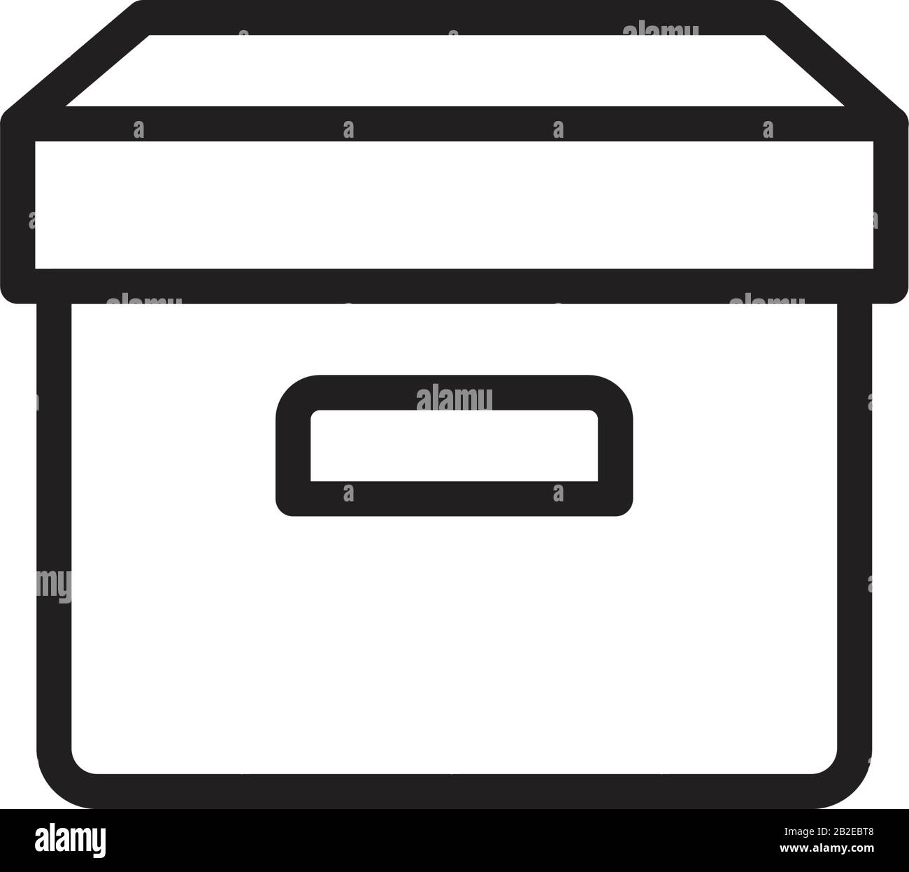 Modèle d'icône de boîte en carton d'emballage noir modifiable. Emballage carton icône symbole boîte plate illustration vectorielle pour la conception graphique et web. Illustration de Vecteur