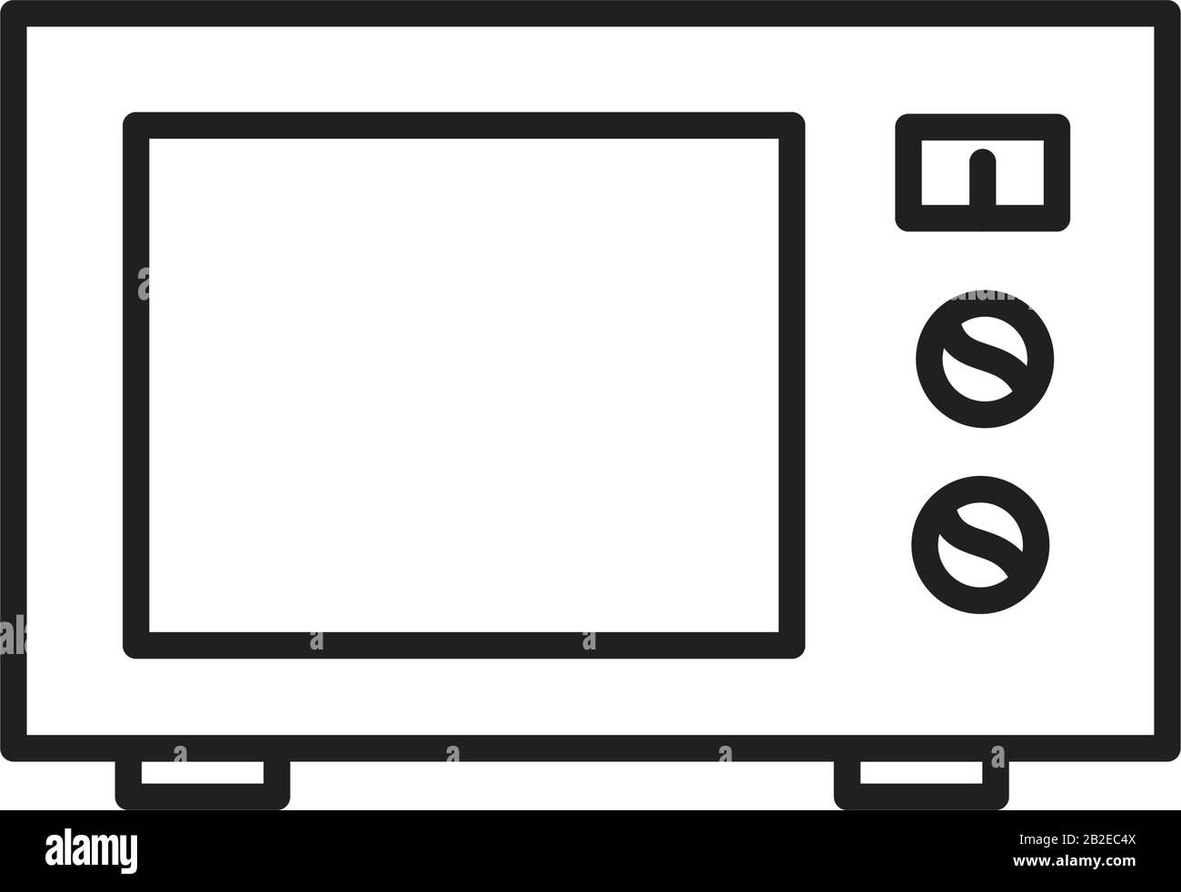 Modèle d'icône de four à micro-ondes noir modifiable. Symbole d'icône de four à micro-ondes illustration vectorielle plate pour la conception graphique et Web. Illustration de Vecteur