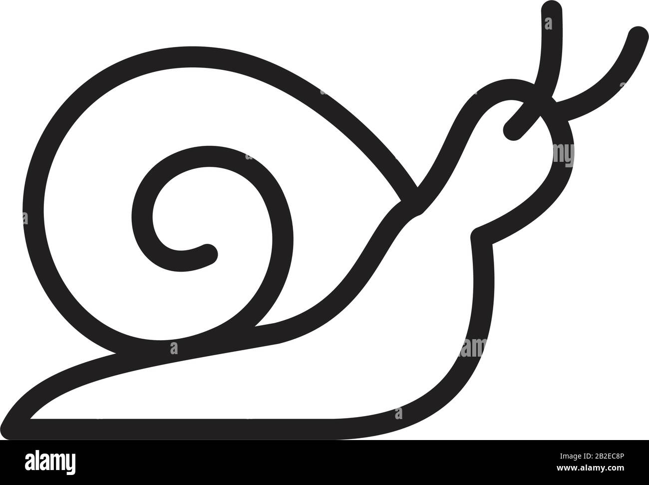 Modèle d'icône d'escargot couleur noire modifiable. Icône représentant un escargot illustration vectorielle plate pour la conception graphique et Web. Illustration de Vecteur