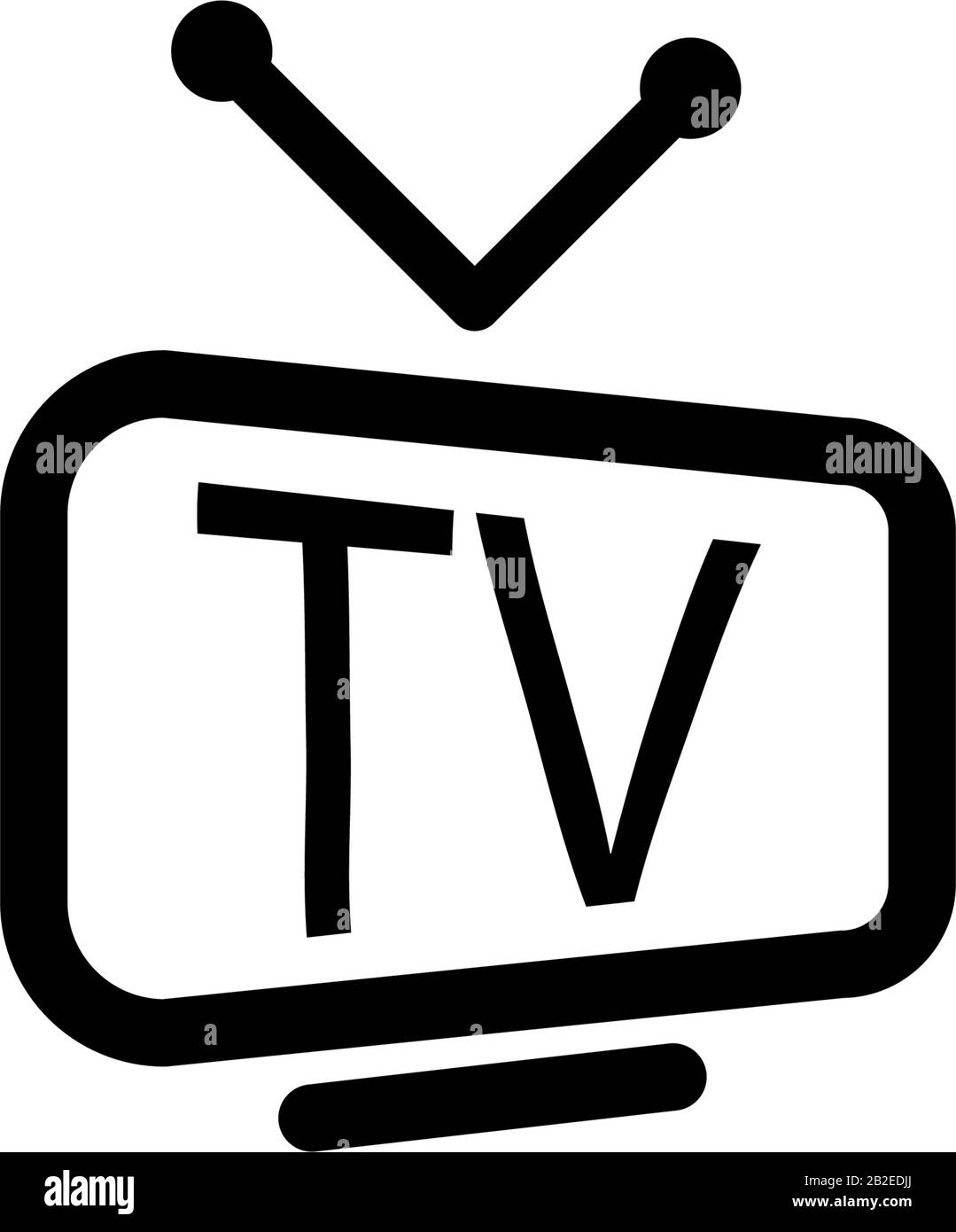 Modèle vectoriel de design d'icône de télévision Illustration de Vecteur