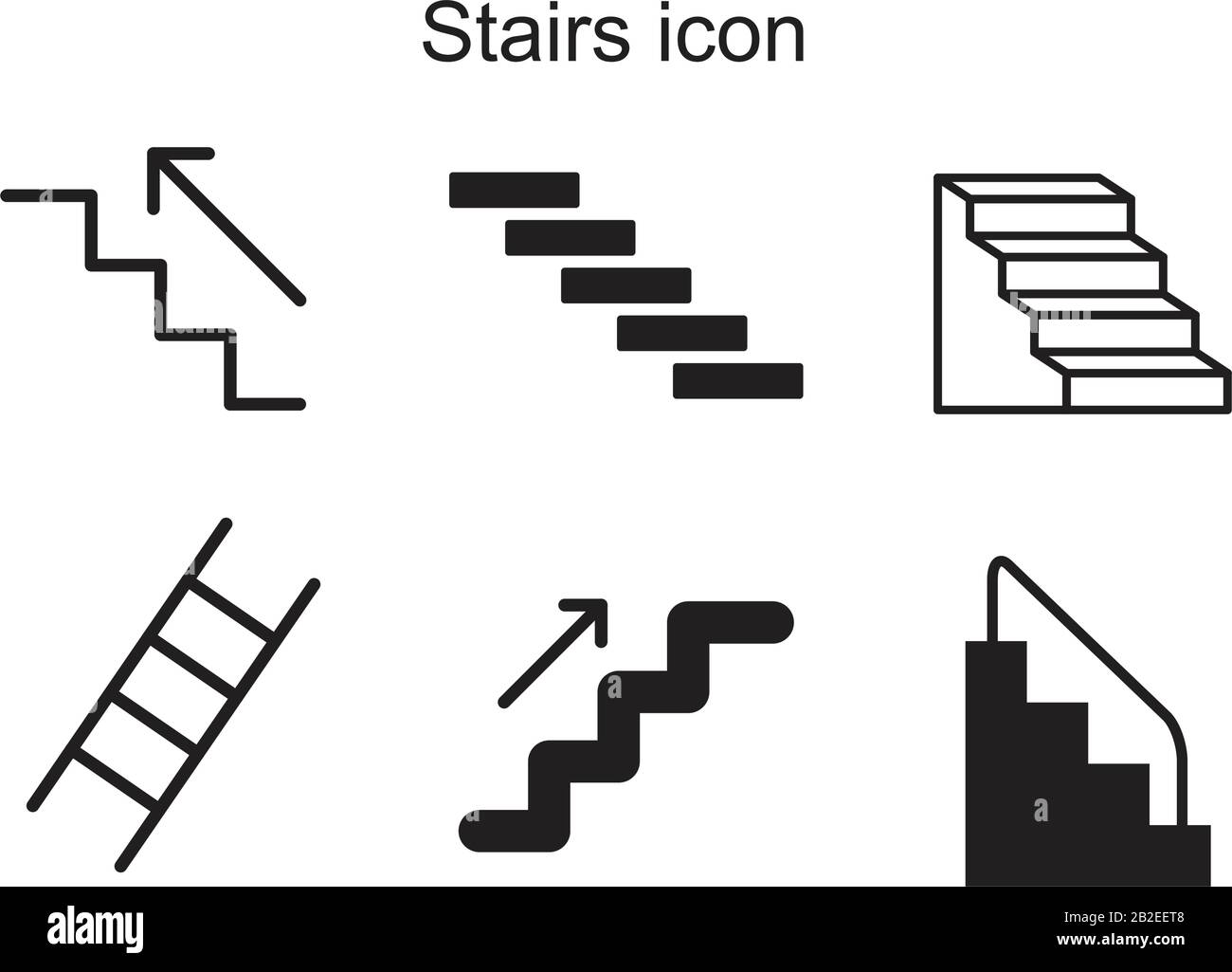 Modèle d'icône Escaliers couleur noire modifiable. Icône Escaliers illustration vectorielle plate pour la conception graphique et web. Illustration de Vecteur