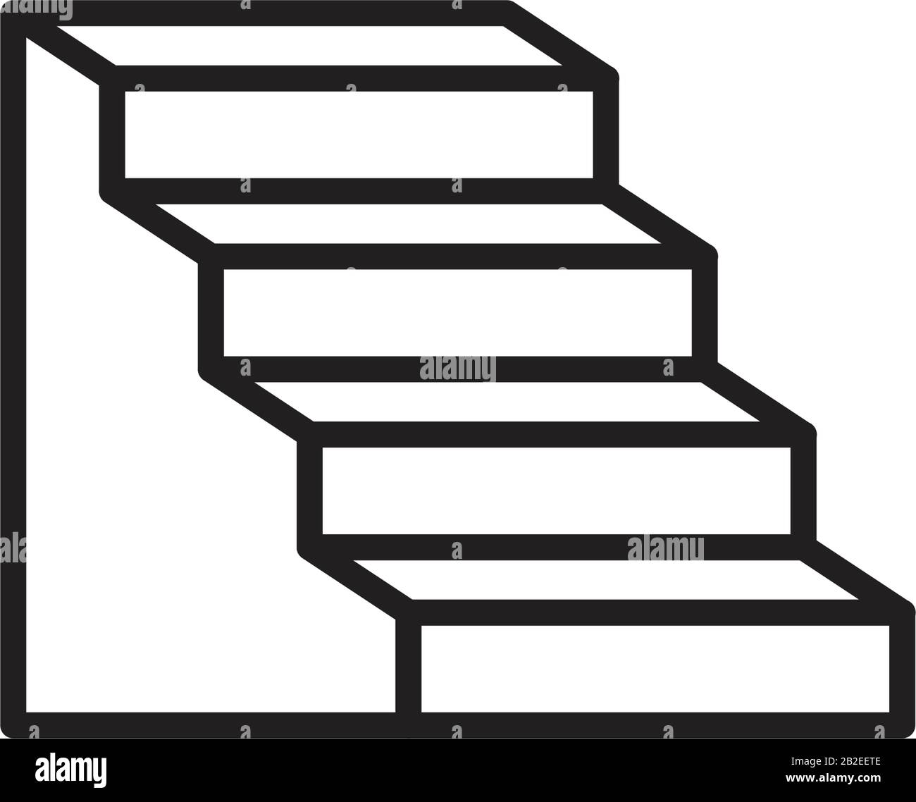 Modèle d'icône Escaliers couleur noire modifiable. Icône Escaliers illustration vectorielle plate pour la conception graphique et web. Illustration de Vecteur