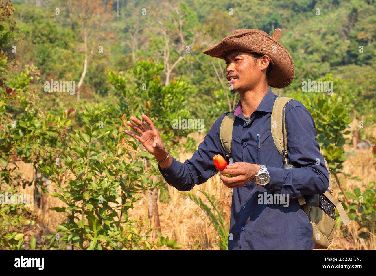 Portrait du jeune guide cambodgien Banque D'Images