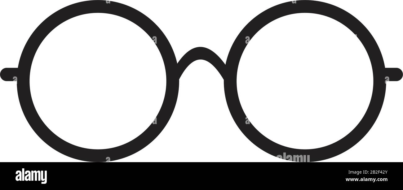Modèle d'icône lunettes noir modifiable. Symbole des lunettes illustration vectorielle plate pour la conception graphique et Web. Illustration de Vecteur