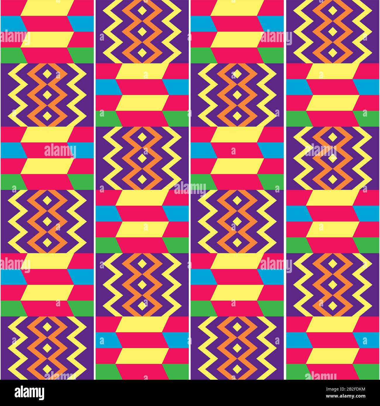 Style Kente africain vectoriel sans couture textile modèle, tribale design inspiré par les textiles d'Afrique Illustration de Vecteur