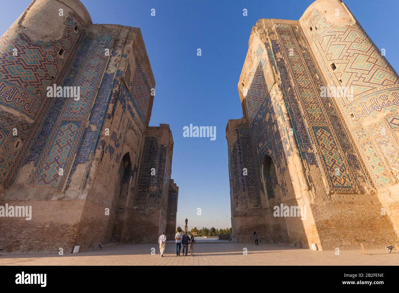 Palais AK Saray, le matin, Shahrisabz, ou Shakhrisabz, région de Qashqadaryo, Ouzbékistan, Asie centrale, Asie Banque D'Images