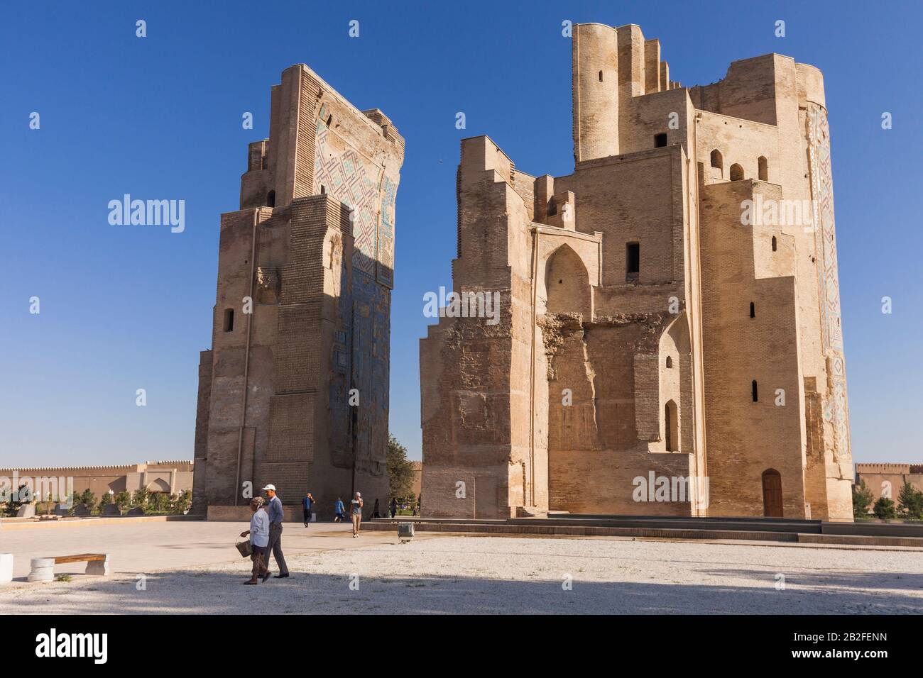 Palais AK Saray, le matin, Shahrisabz, ou Shakhrisabz, région de Qashqadaryo, Ouzbékistan, Asie centrale, Asie Banque D'Images