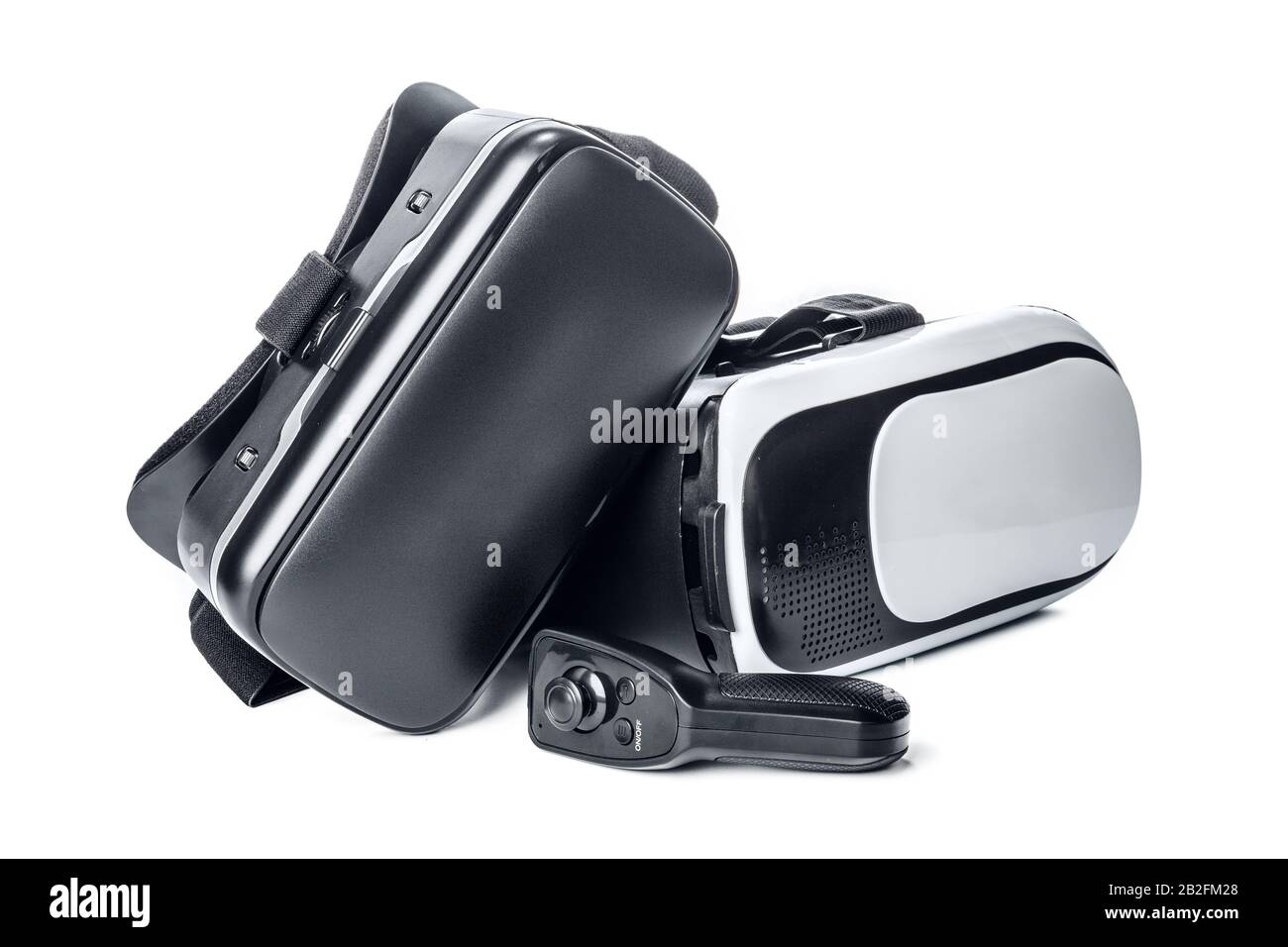 VR. Lunettes de réalité virtuelle sur fond blanc Banque D'Images