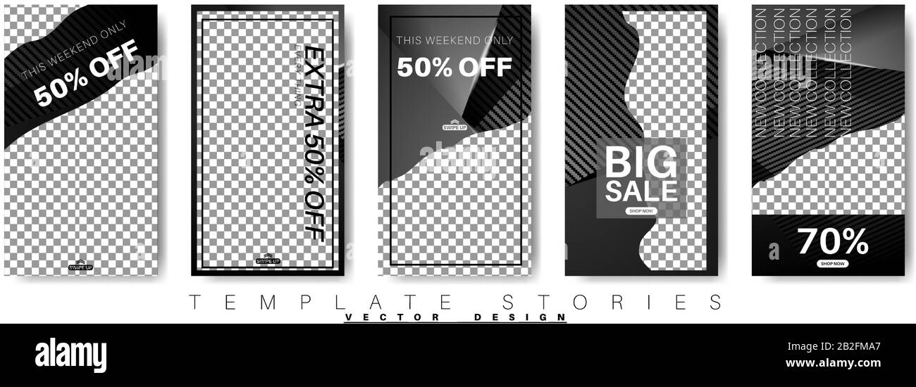 Modèle modifiable tendance pour les histoires de réseaux sociaux, illustration vectorielle. Créer des arrière-plans pour les réseaux sociaux. Illustration de Vecteur