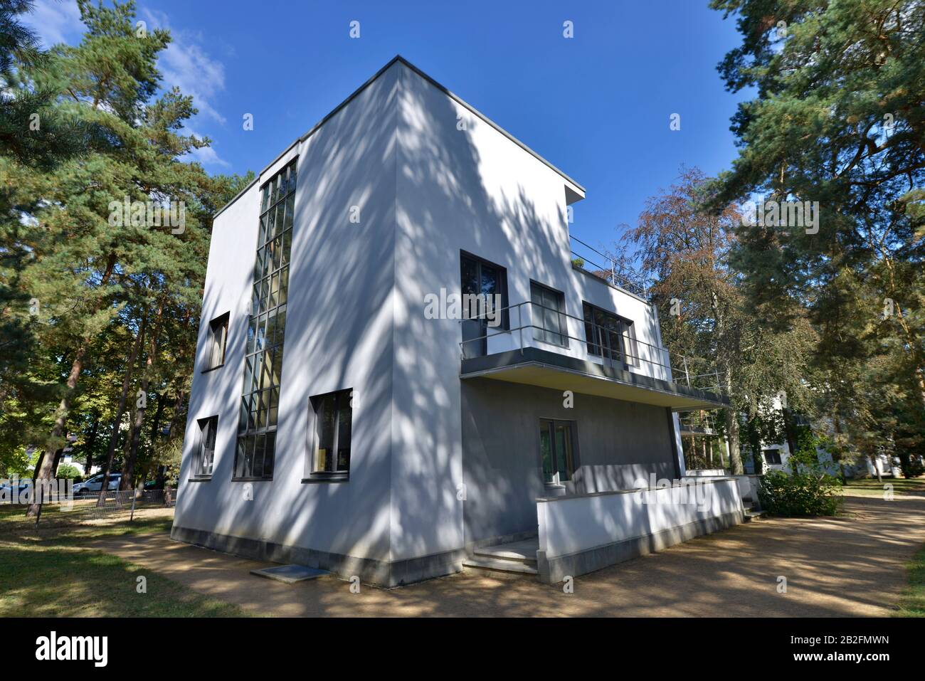 Meisterhaussiedlung, Ebertallee, Dessau, Sachsen-Anhalt, Allemagne Banque D'Images