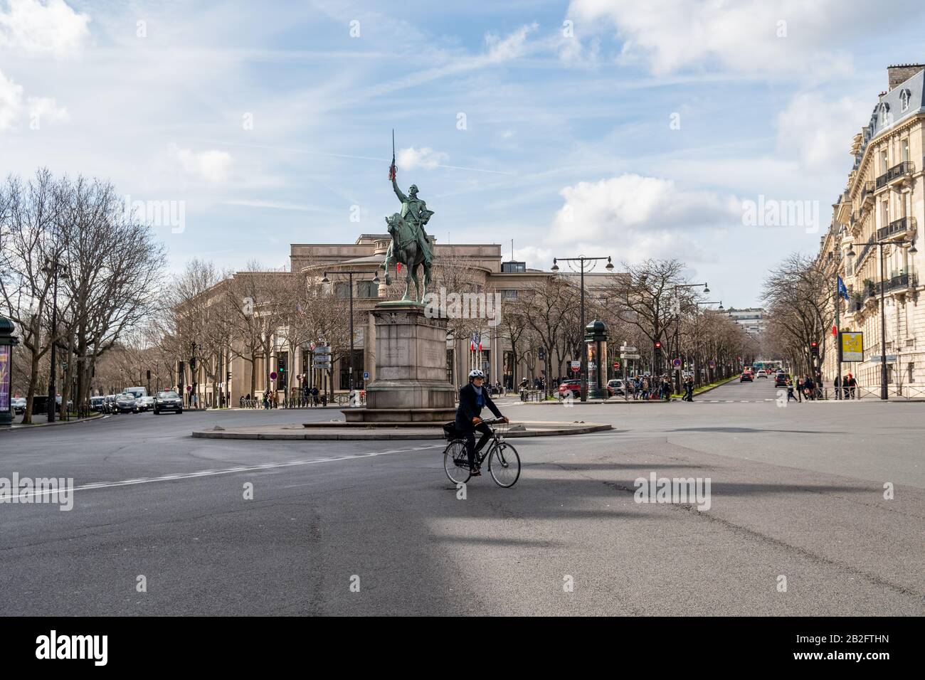 Statue de George Washington sur la place Iena à Paris Banque D'Images