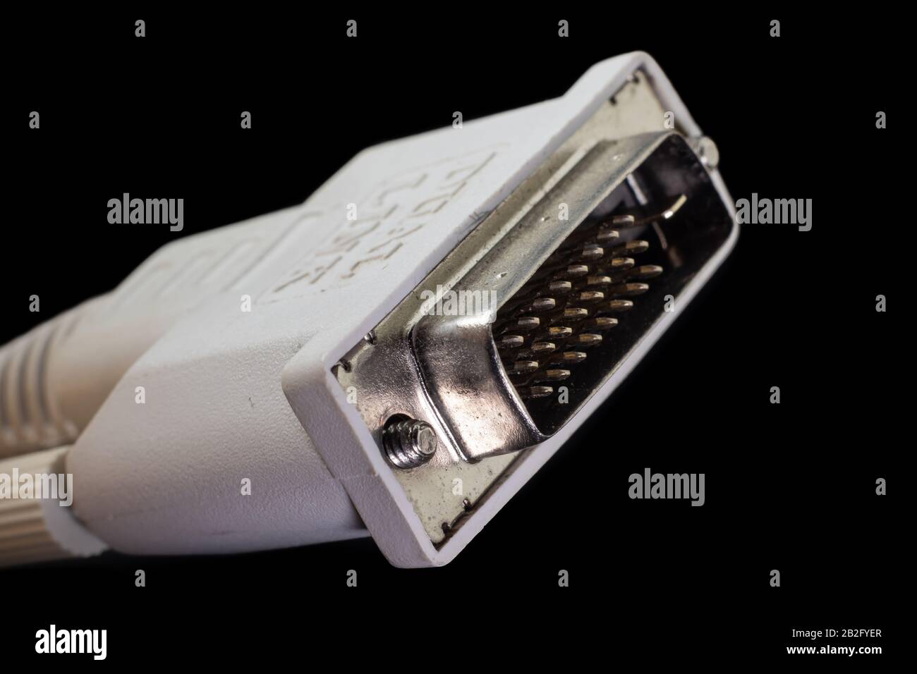 Fiche mâle DVI Digital Dual Link, également appelée DVI-D DL Banque D'Images