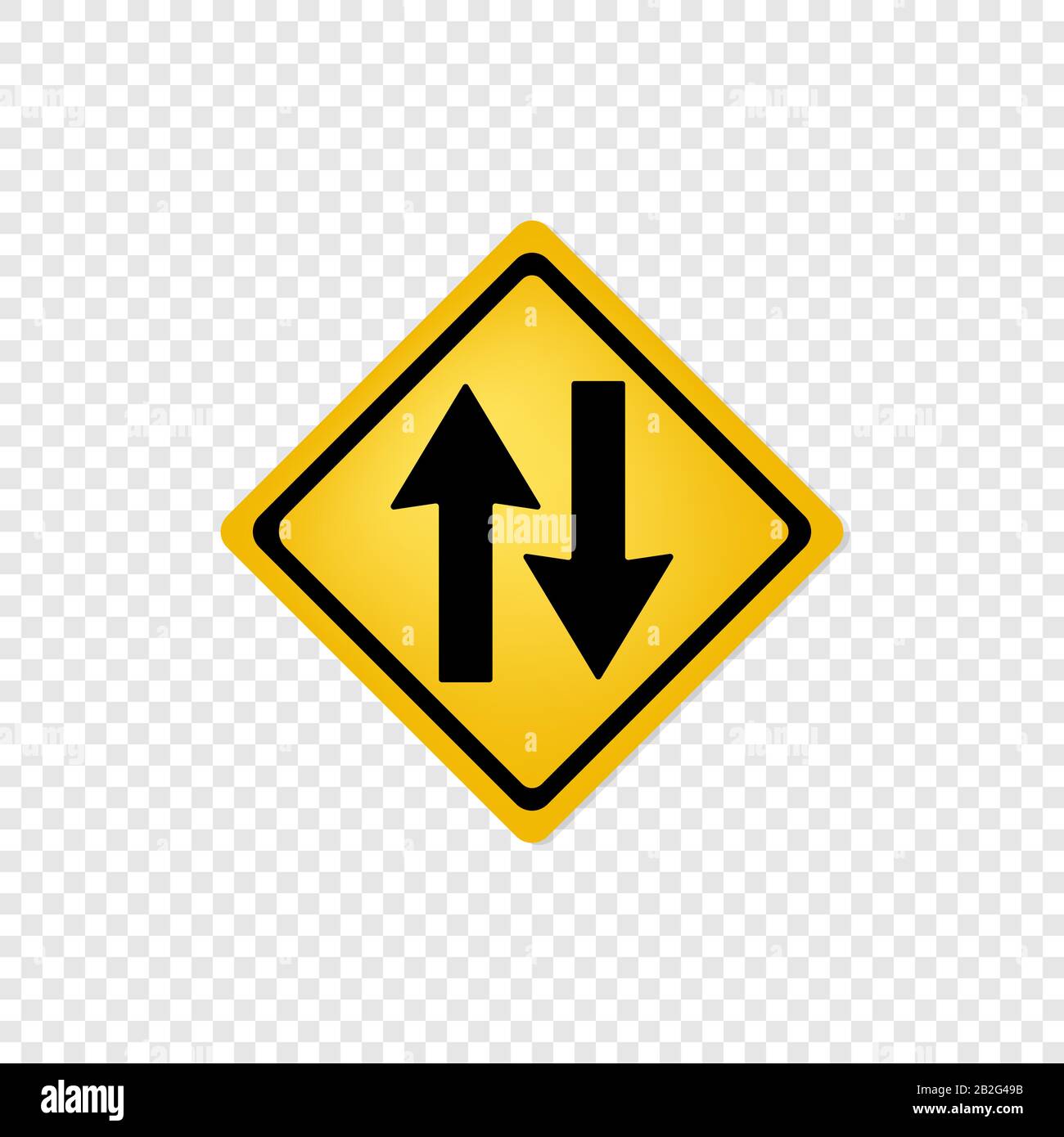 Signalisation routière trafic bidirectionnel. Eps10 du vecteur Illustration de Vecteur