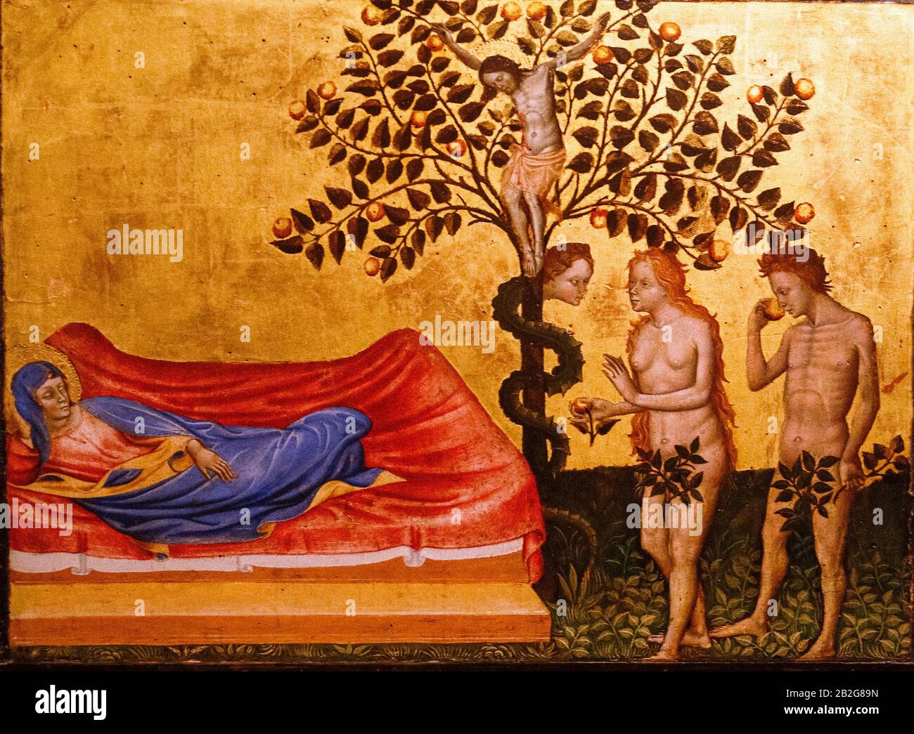 Italie Marche Pesaro - Musée civique - Galerie d'art - rêve de la vierge par Michele di Matteo Banque D'Images