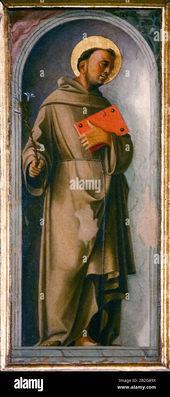 Italie Marche Pesaro - Musée Civique - Galerie D'Art - Saint Anthony De Padoue Banque D'Images