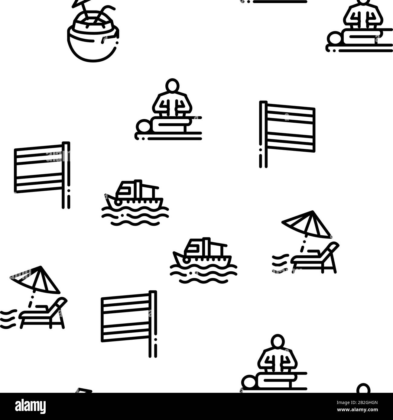 Thaïlande National Modèle Vectoriel Sans Soudure Illustration de Vecteur