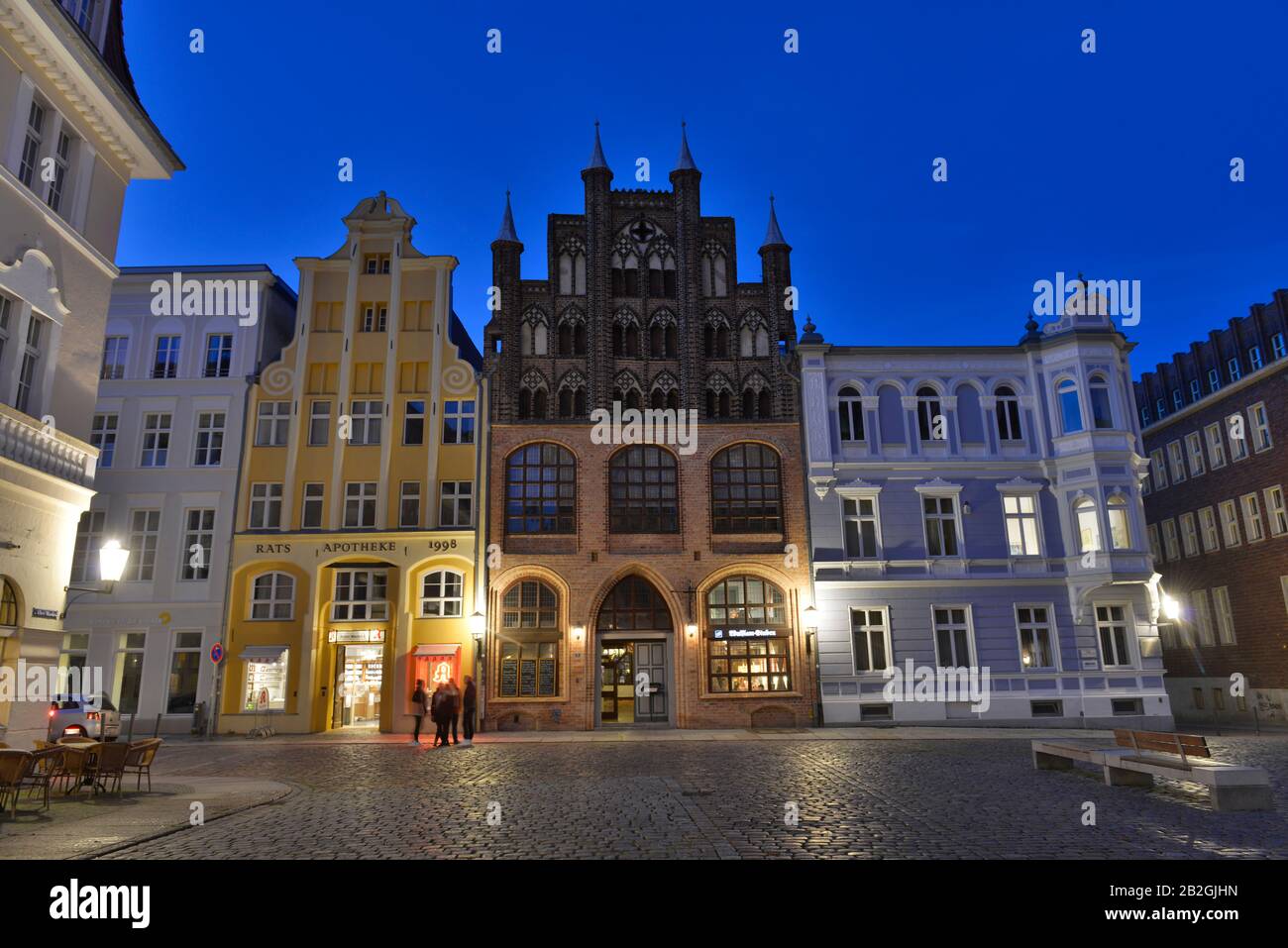 Wulflamhaus, Alter Markt, Nordseite, Altstadt, Stralsund, Mecklenburg-Vorpommern, Allemagne Banque D'Images