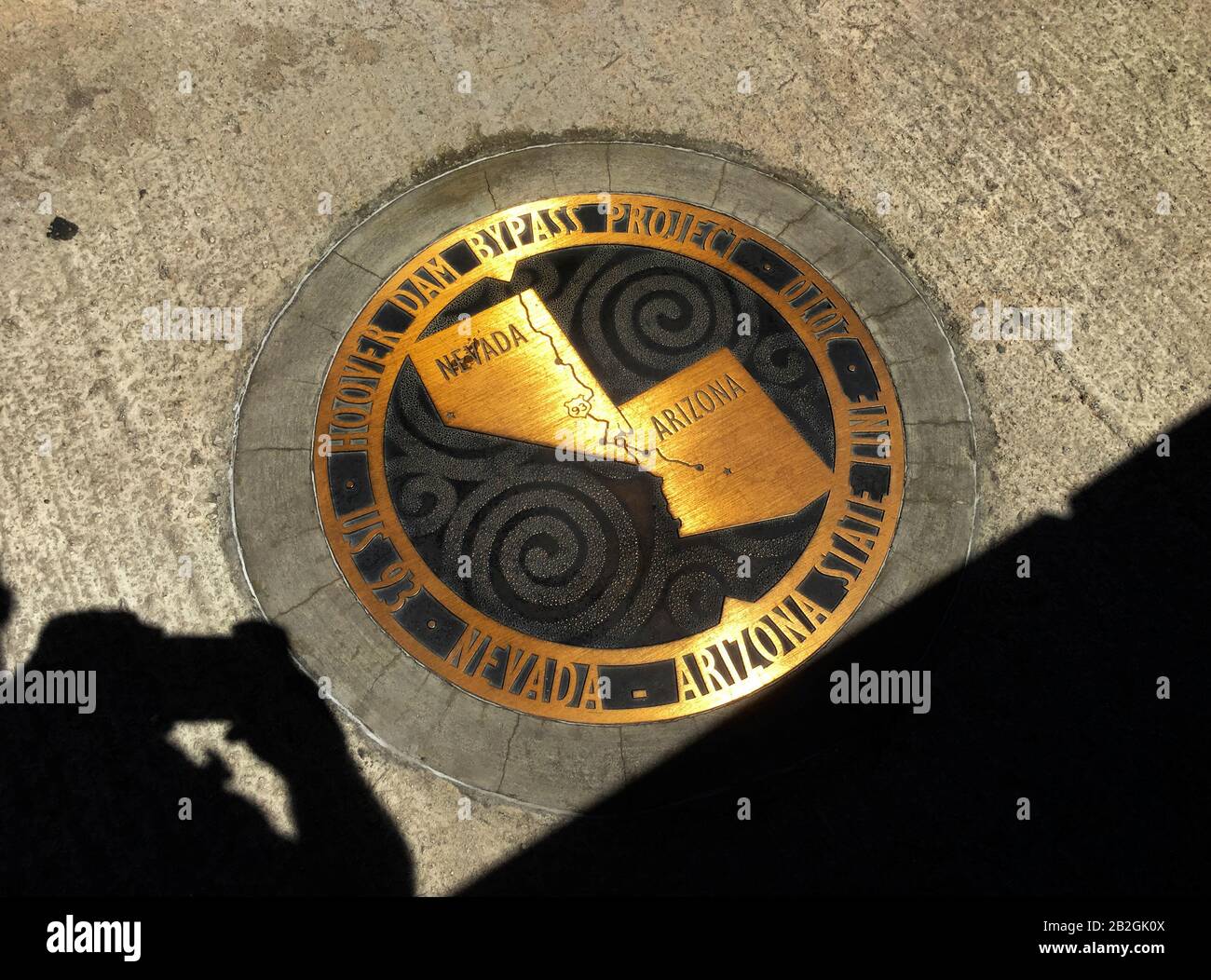 Le barrage Hoover construit entre 1931 et 1936 sur le fleuve Colorado entre le Nevada et le Colorado, aux États-Unis d'Amérique. Banque D'Images