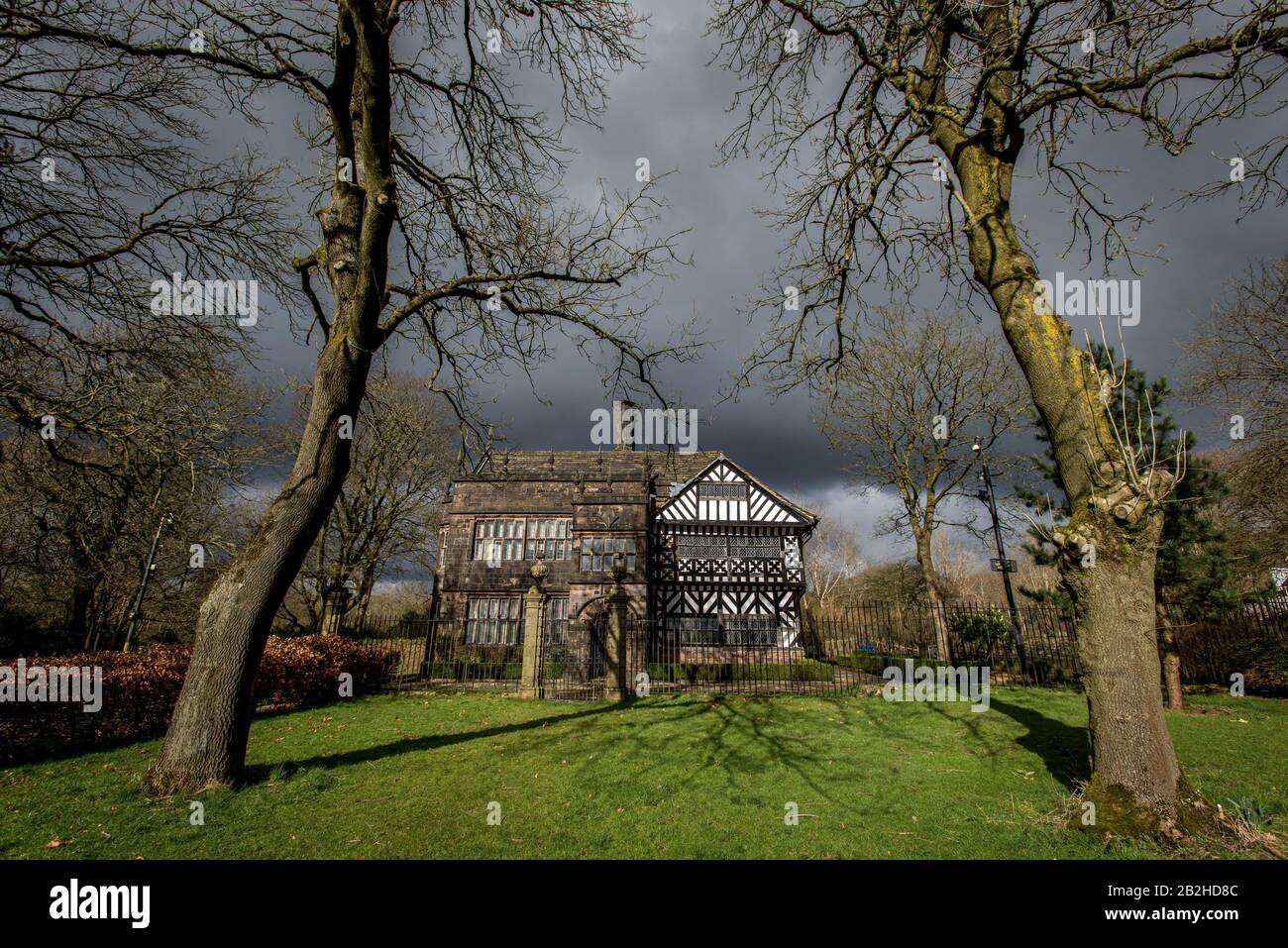 Bolton, Lancashire, 02 Mars 2020. Hall i'th' Wood Museum, Bolton. La famille de Samuel Crompton s'y est logée et c'est là qu'il a inventé le spinning mu Banque D'Images