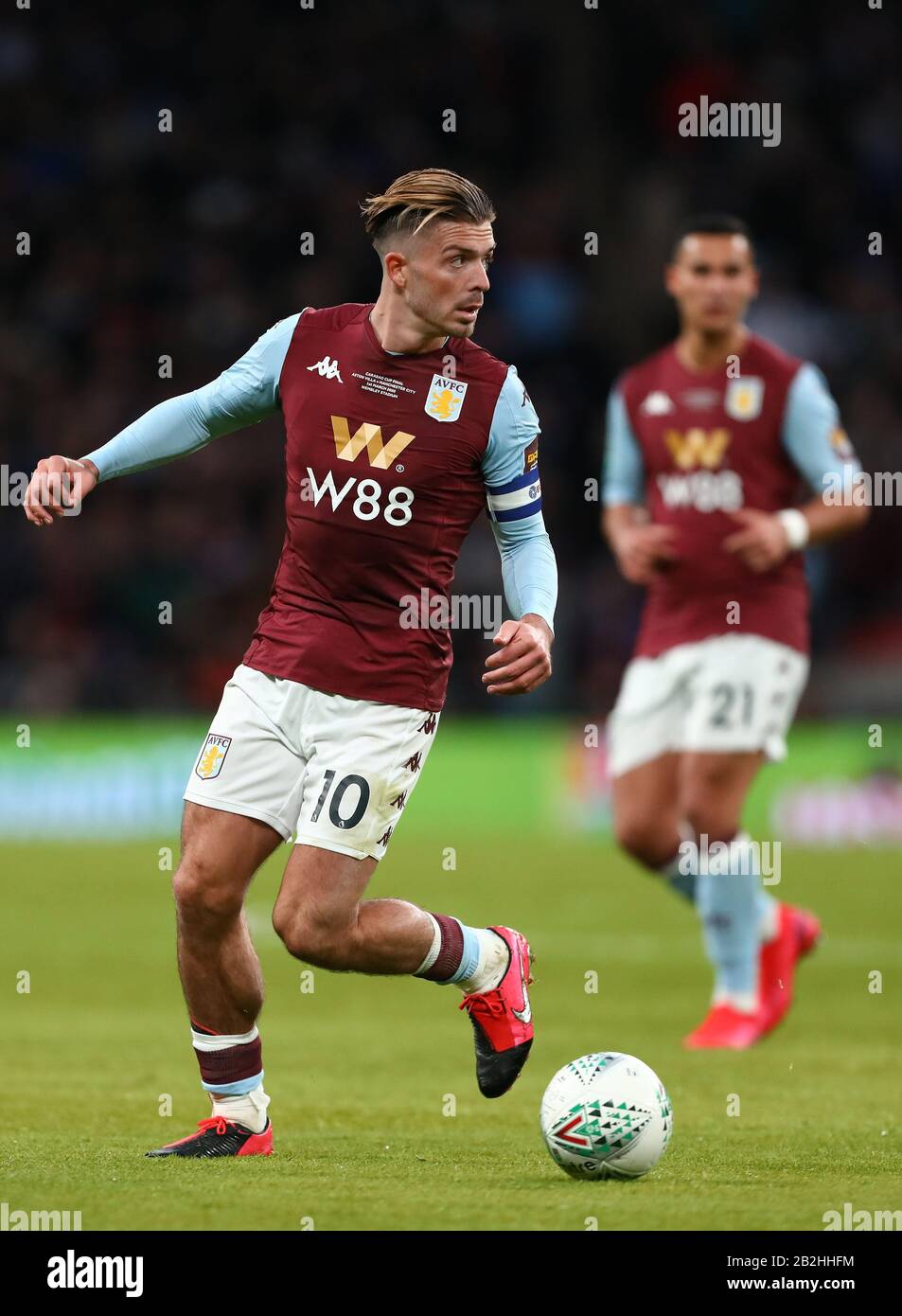 Jack Grealish d'Aston Villa - Aston Villa / Manchester City, Carabao Cup final, Wembley Stadium, Londres, Royaume-Uni - 1 mars 2020 Usage éditorial Seulement - les restrictions DataCo s'appliquent Banque D'Images