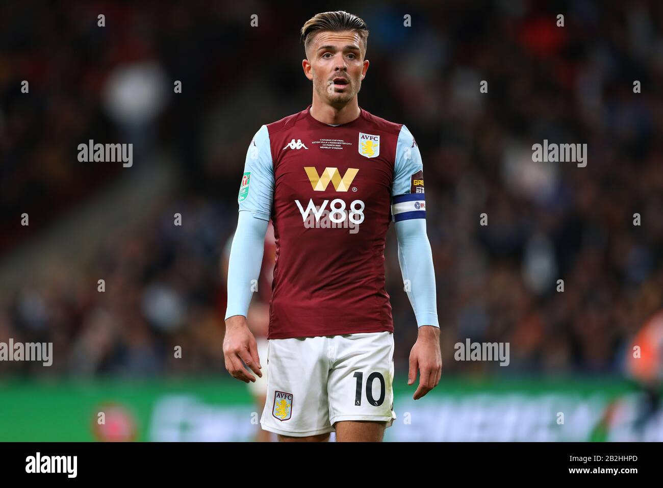 Jack Grealish d'Aston Villa - Aston Villa / Manchester City, Carabao Cup final, Wembley Stadium, Londres, Royaume-Uni - 1 mars 2020 Usage éditorial Seulement - les restrictions DataCo s'appliquent Banque D'Images