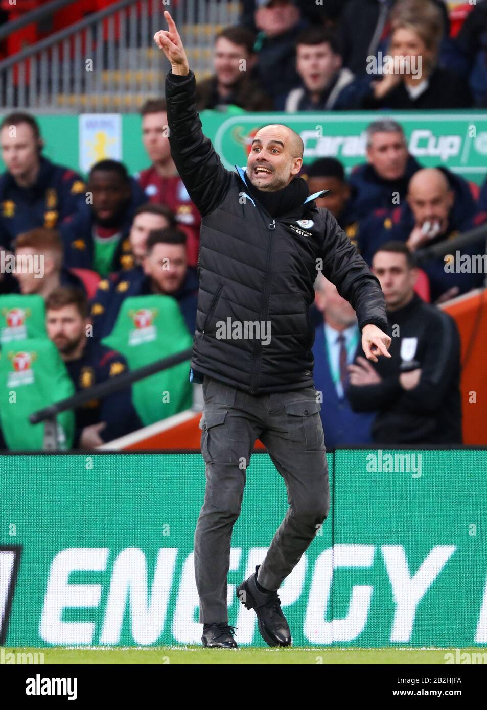 Manager de Manchester City, Pep Guardiola - Aston Villa / Manchester City, Carabao Cup final, Wembley Stadium, Londres, Royaume-Uni - 1 mars 2020 Usage éditorial Seulement - les restrictions DataCo s'appliquent Banque D'Images