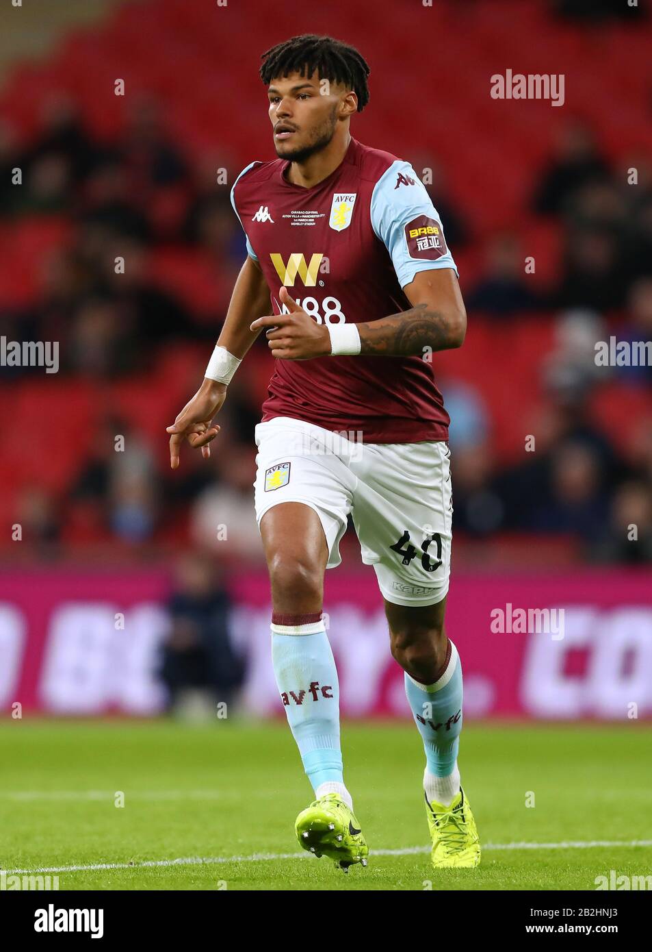 Tyrone Mings of Aston Villa - Aston Villa / Manchester City, Carabao Cup final, Wembley Stadium, Londres, Royaume-Uni - 1 mars 2020 Usage éditorial Seulement - les restrictions DataCo s'appliquent Banque D'Images