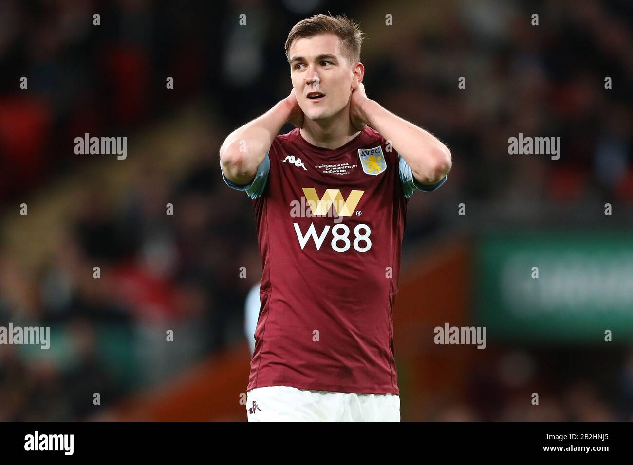 Bjorn Engels of Aston Villa - Aston Villa / Manchester City, Carabao Cup final, Wembley Stadium, Londres, Royaume-Uni - 1 mars 2020 Usage éditorial Seulement - les restrictions DataCo s'appliquent Banque D'Images