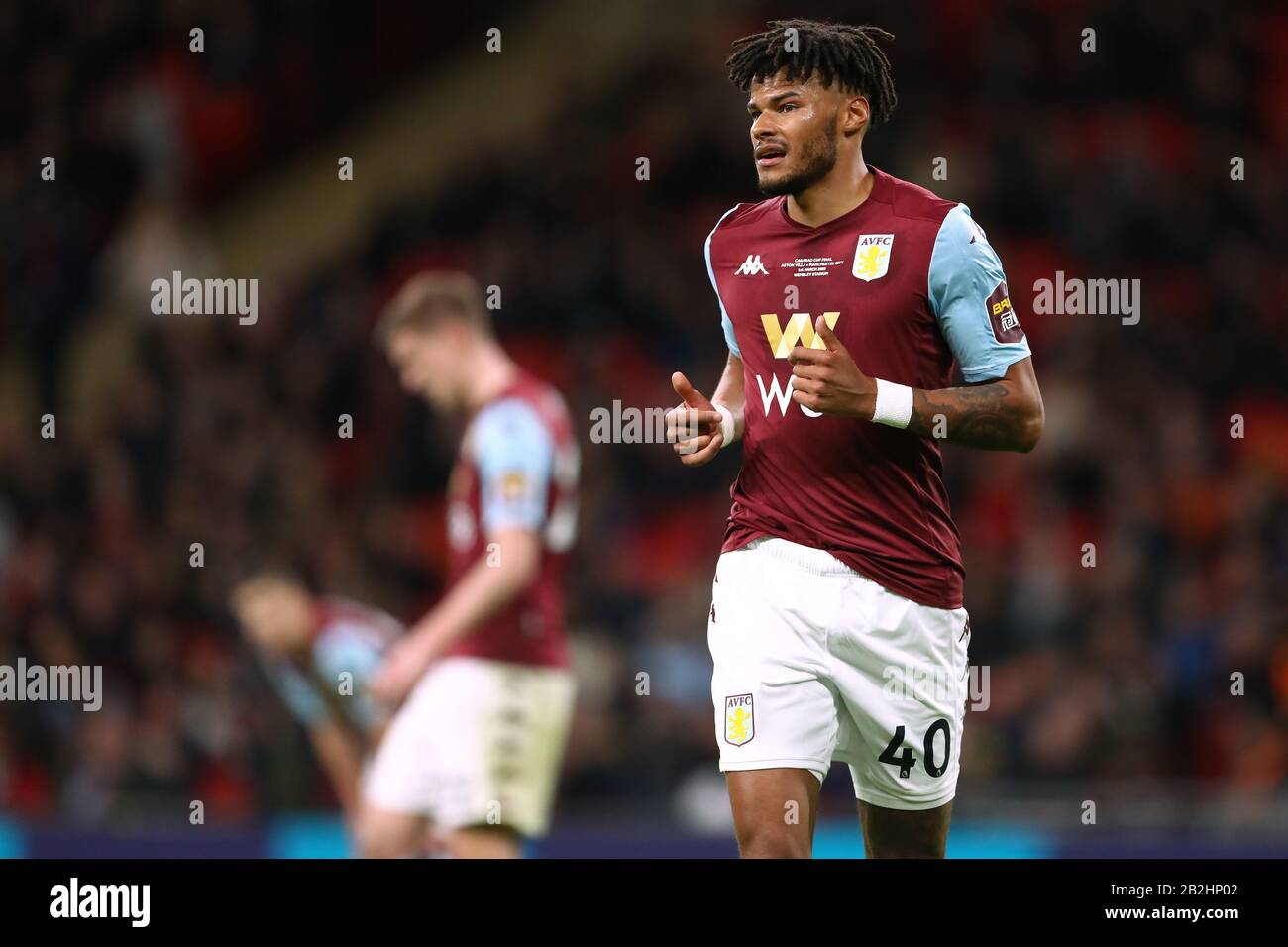 Tyrone Mings of Aston Villa - Aston Villa / Manchester City, Carabao Cup final, Wembley Stadium, Londres, Royaume-Uni - 1 mars 2020 Usage éditorial Seulement - les restrictions DataCo s'appliquent Banque D'Images