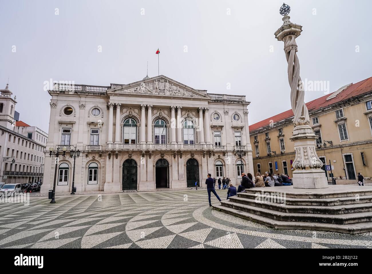 Hôtel de ville de Lisbonne situé sur la place municipale, Lisbonne, Portugal Banque D'Images