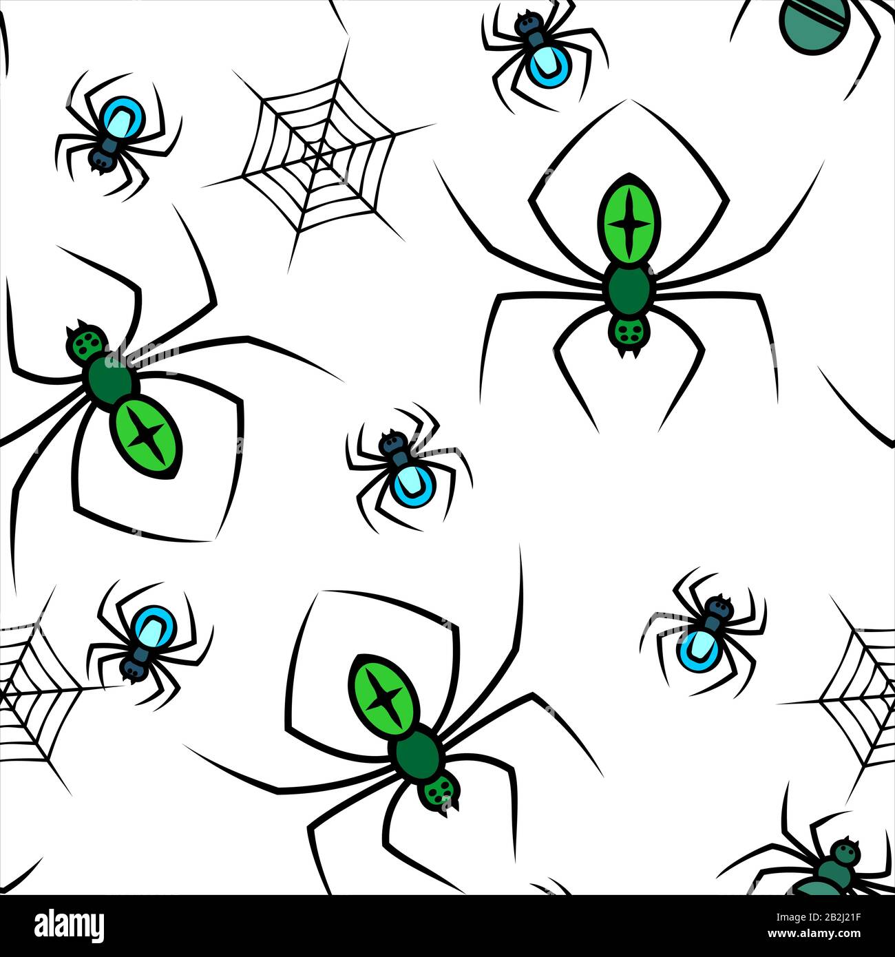 Motif Vectoriel Sans Couture D'Araignées Et De Toiles D'Araignée. Motif Pour Halloween, Décoration, Papier Cadeau, Carte De Vœux, Tissu, Textile, Arrière-Plan. Illustration de Vecteur
