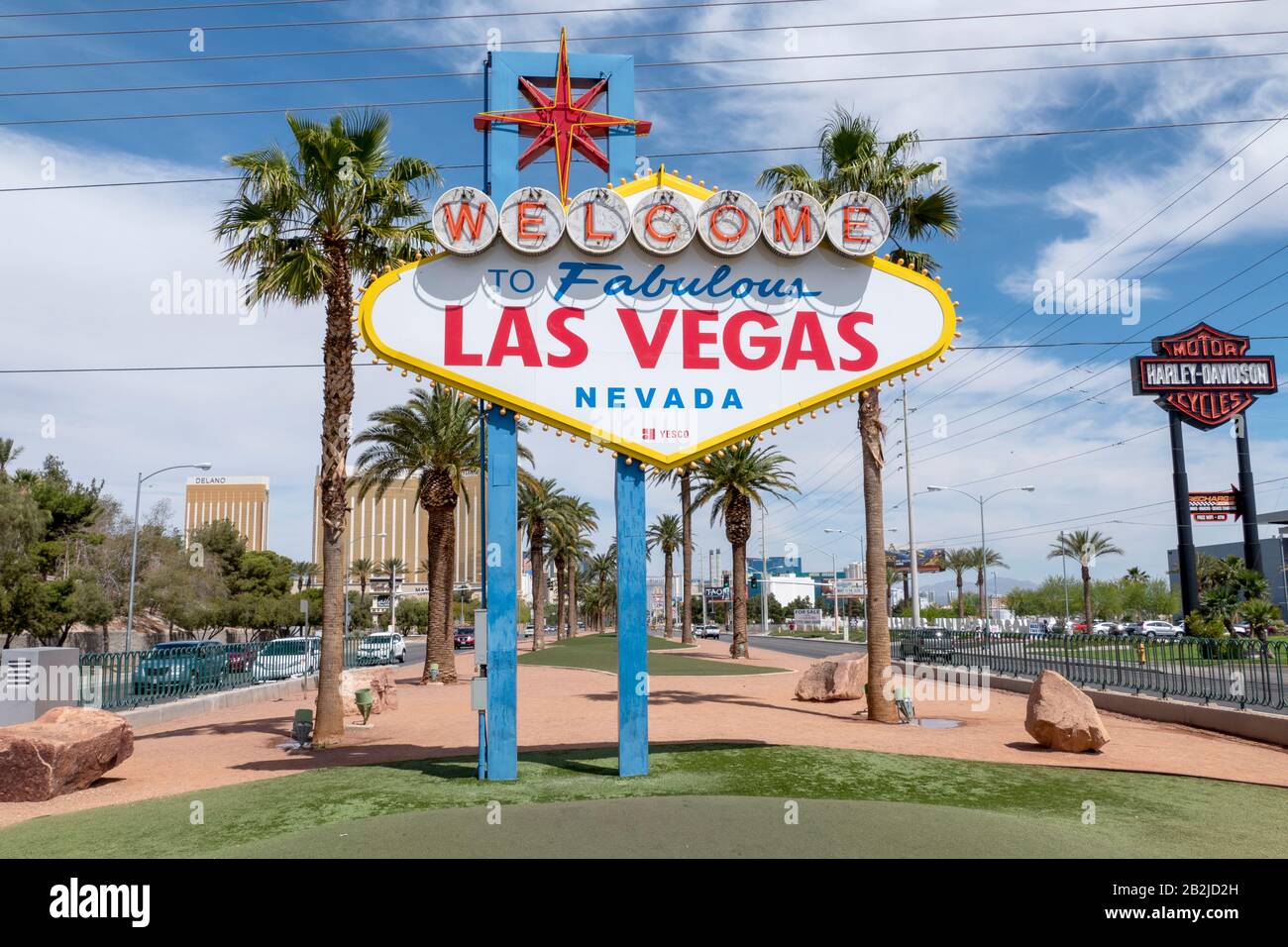 Bienvenue au Fabuleux panneau Las Vegas, Nevada situé au Las Vegas  Boulevard ou à l'extrémité sud du Strip de Las Vegas, États-Unis d'Amérique  Photo Stock - Alamy