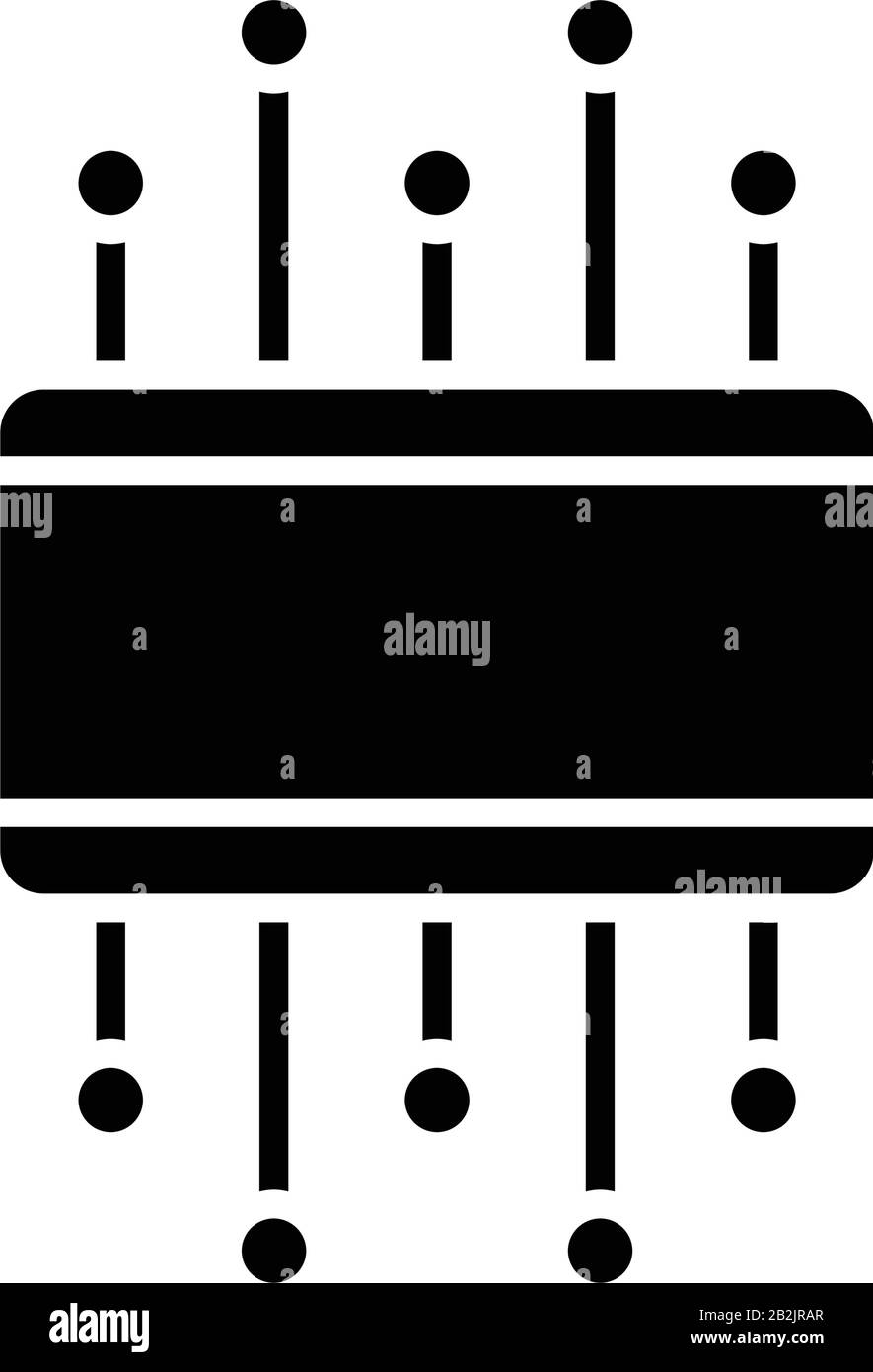 Icône noire Microscheme, illustration conceptuelle, symbole vectoriel plat, signe glyphe. Illustration de Vecteur