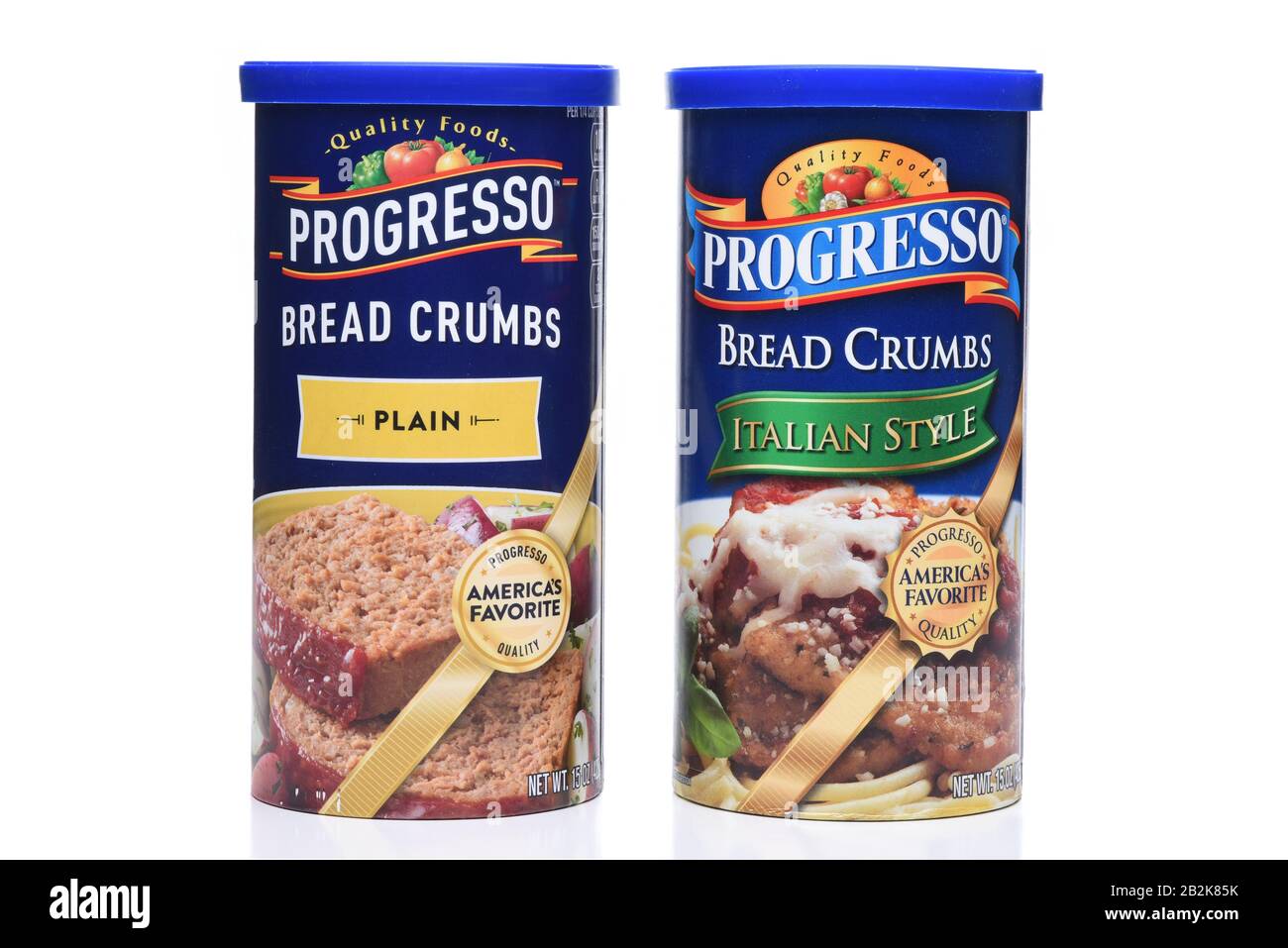 Irvine, CALIFORNIE - DEC 4, 2018 : Chapelure italienne et unie Progresso. La chapelure ajoute croustillant, délicieux et croustillant à une variété de plats. Banque D'Images