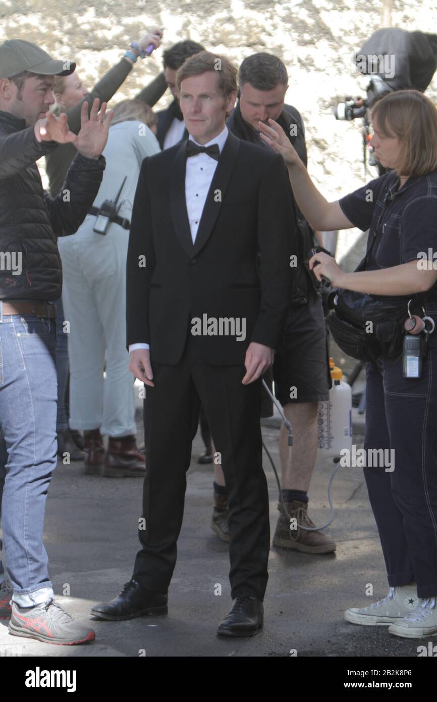 Shaun Evans joue le jeune inspecteur Morse dans la série ITV drame Endeavour (A Morse prequel) photographié filmant la 7ème série à Oxford le 18 août 2019 (image de crédit©Jack Ludlam) Banque D'Images