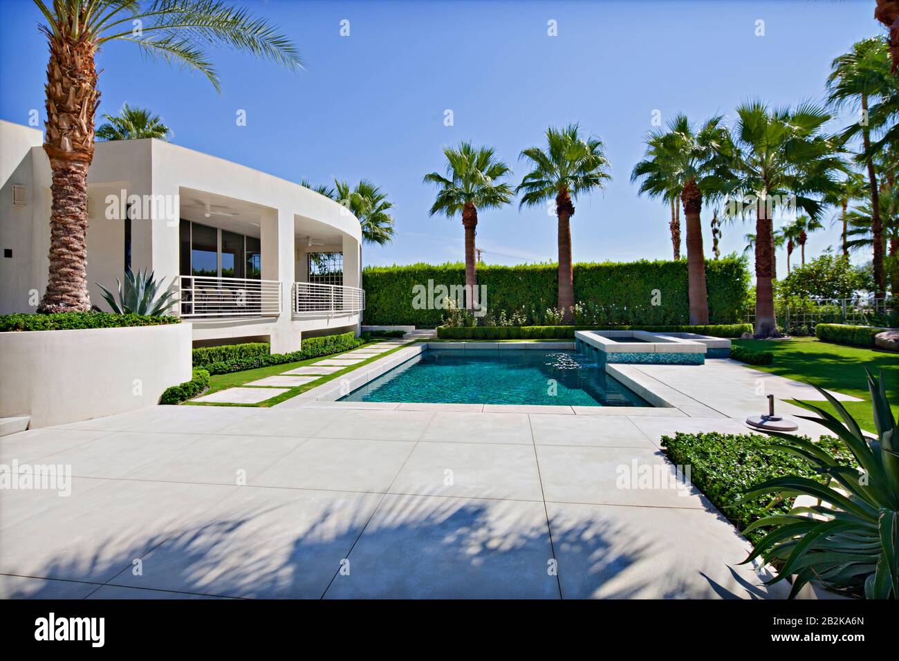 Chambre avec piscine extérieure Banque D'Images
