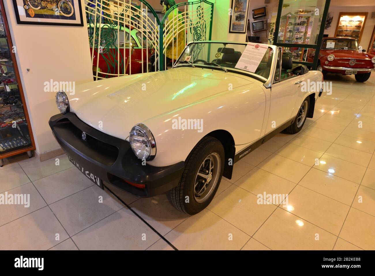 Blanc MG Midget Banque D'Images