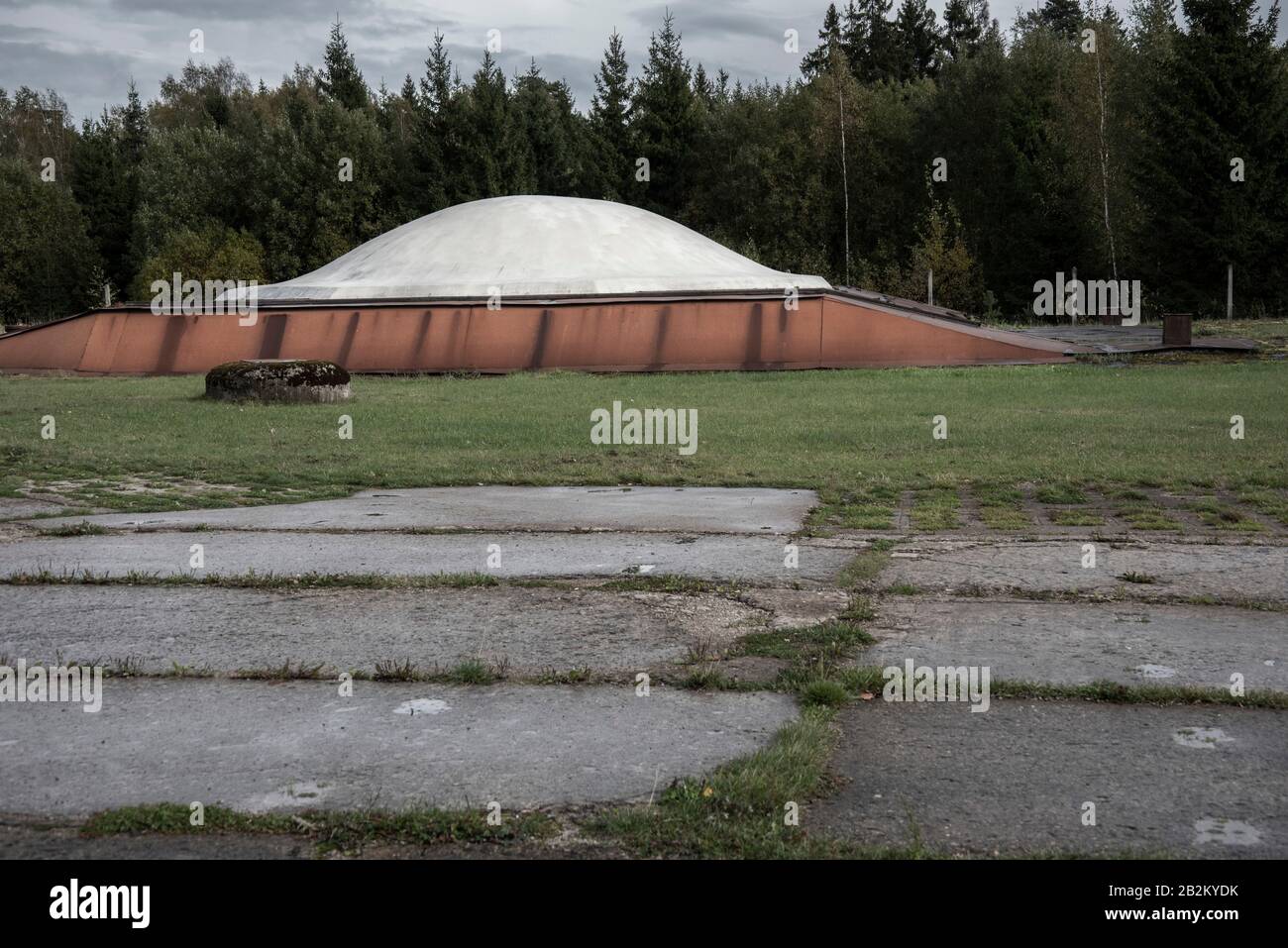 Silo nucléaire, musée de la guerre froide de Saltojo, Lituanie Banque D'Images