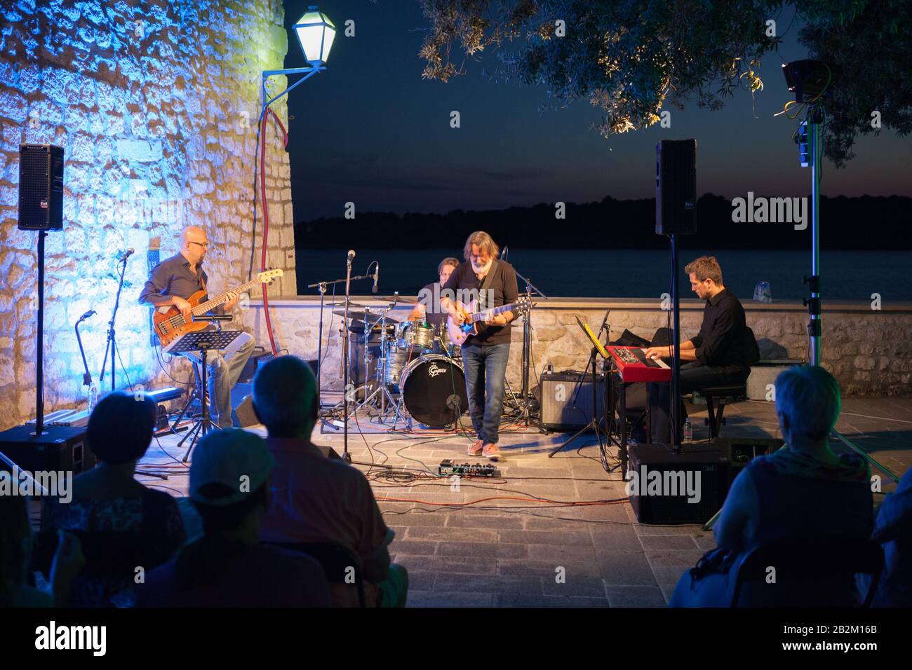 Groupe Elvis Stanić En Représentation Au Rab Jazz Festival 2018, Croatie Banque D'Images